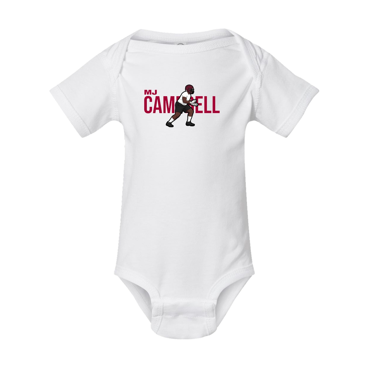 Baby Onesie — Player Name in White