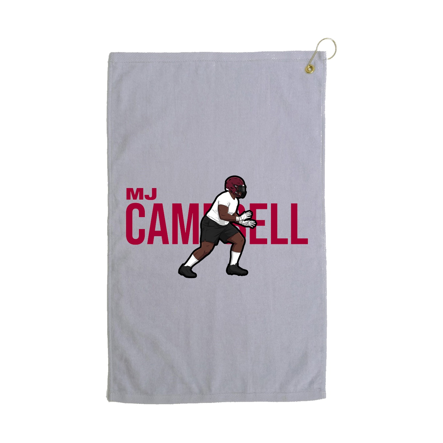 Golf Towel — Player Name in Grey