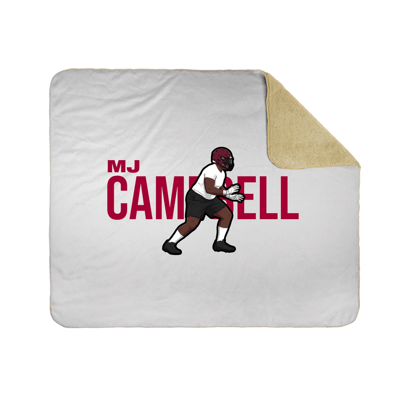 Throw Blanket — Player Name in White