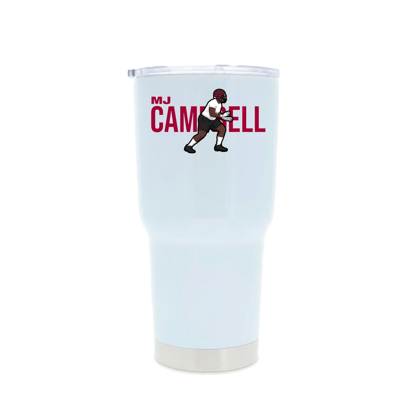 30oz Stainless Steel Tumbler — Player Name in White