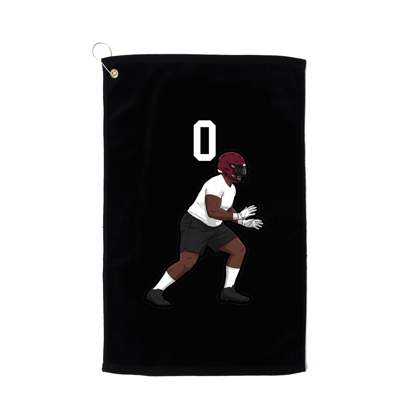 Golf Towel — Number Top in Black