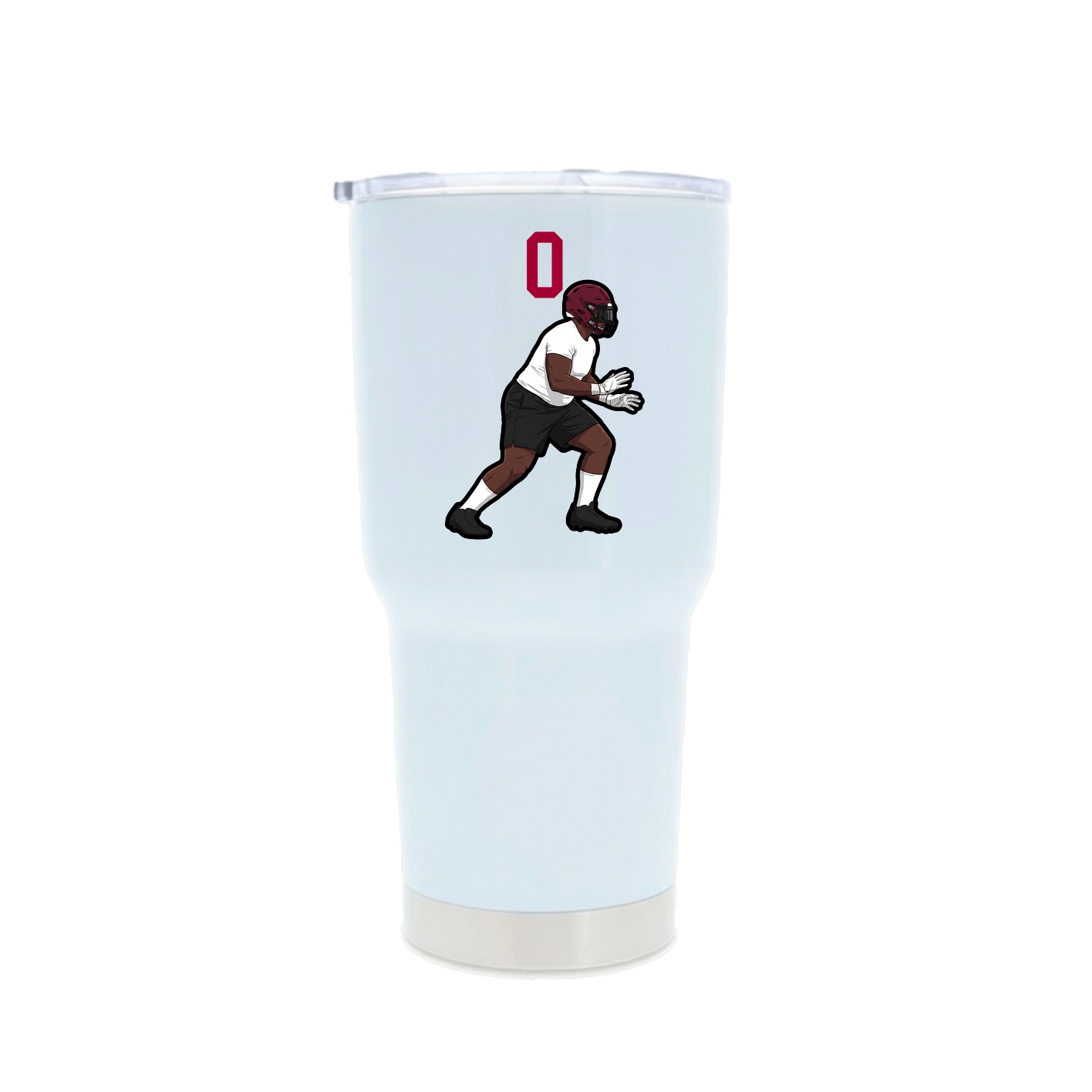 30oz Stainless Steel Tumbler — Number Top in White