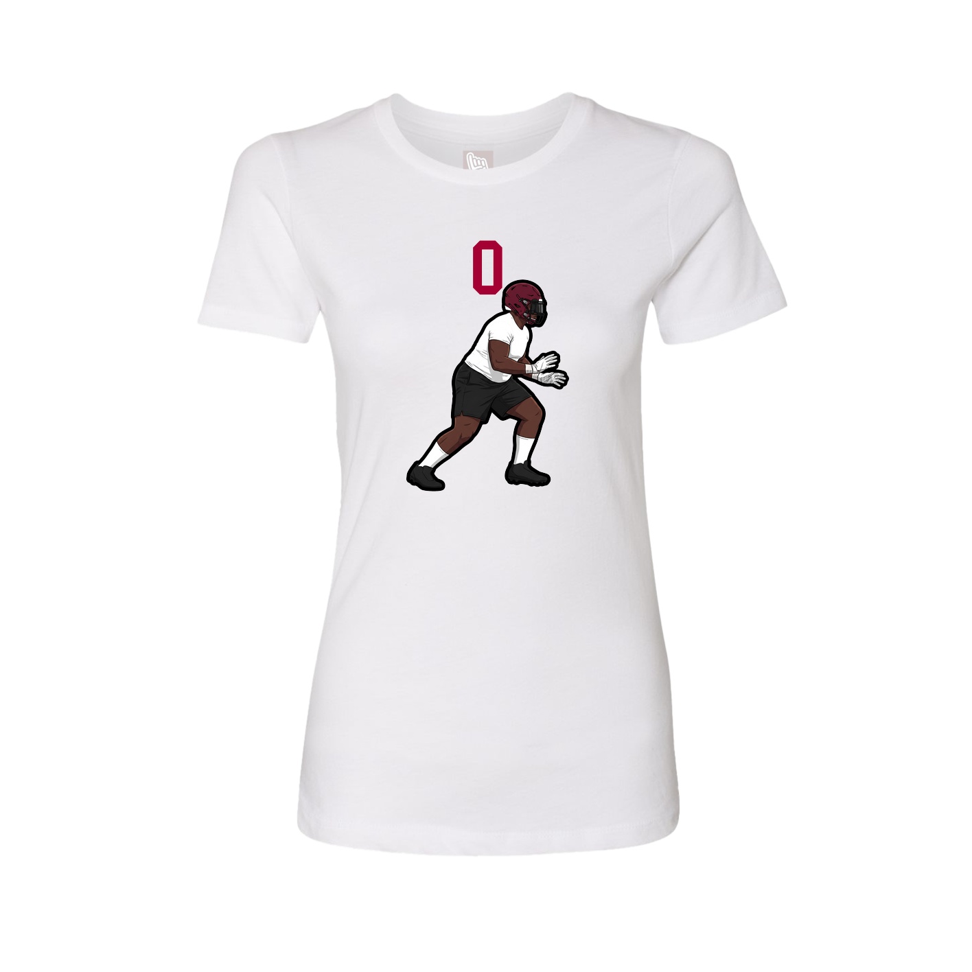 Fitted Women's Tee — Number Top in White