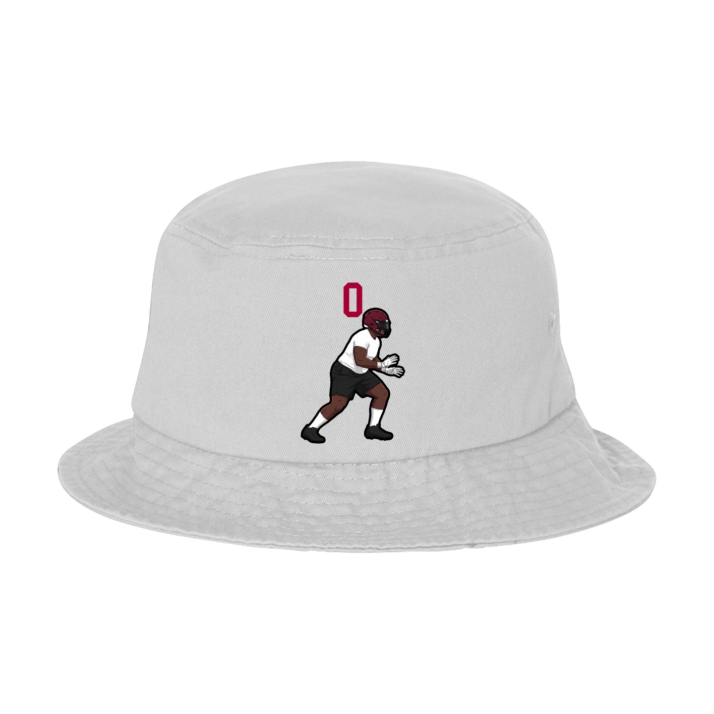 Bucket Cap — Number Top in White