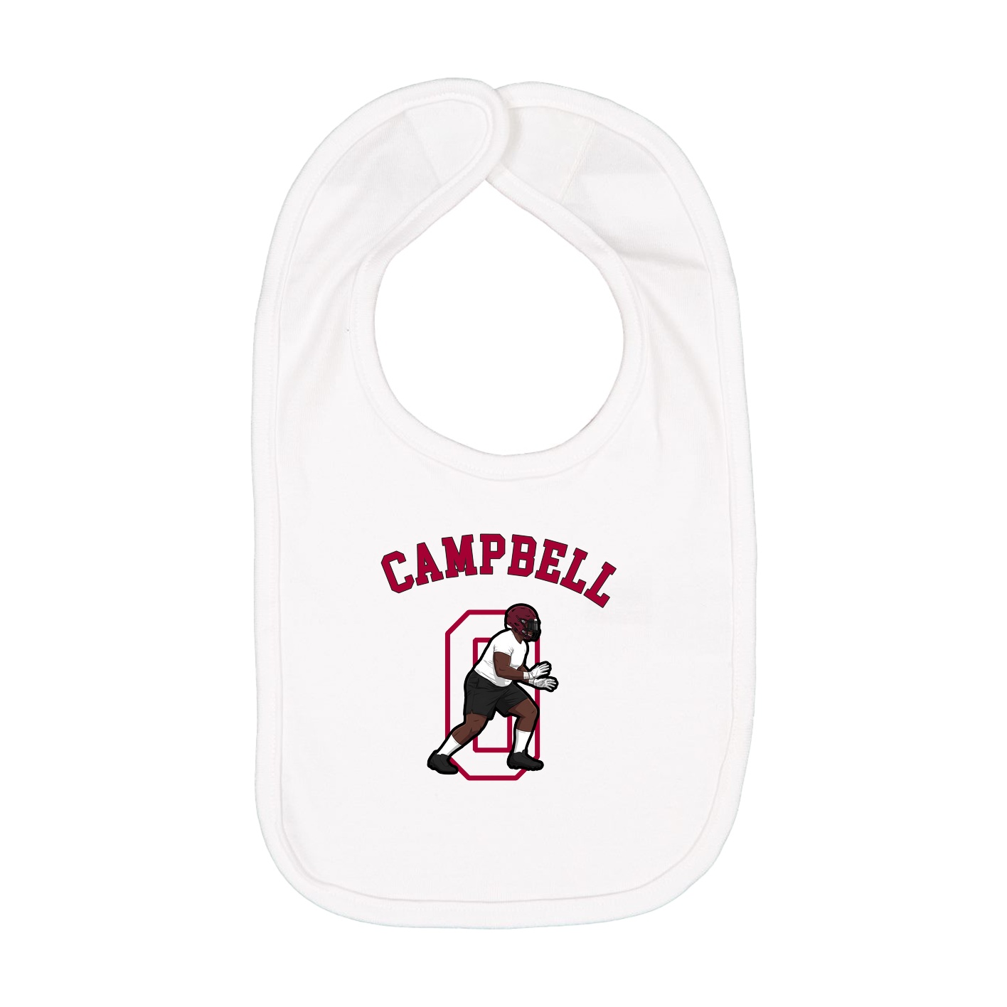 Infant Bib — Shirsey Arch in White