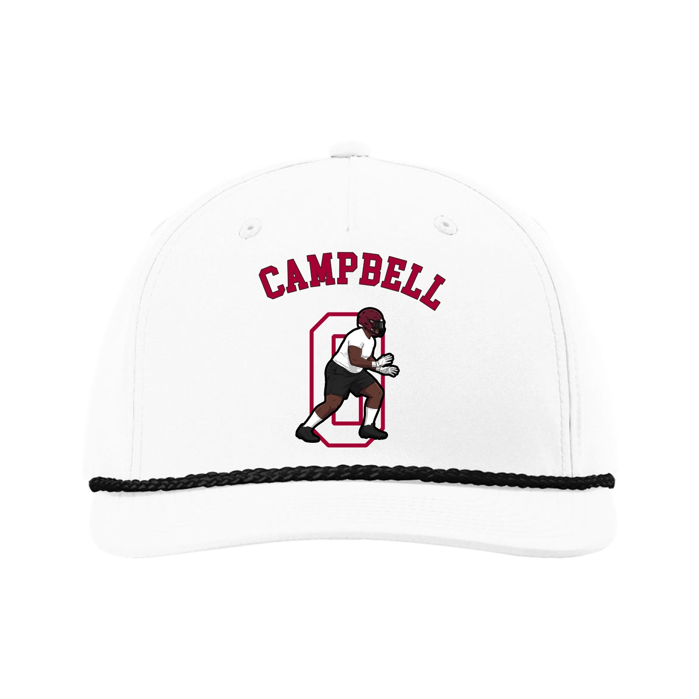 Five-Panel Classic Rope Cap — Shirsey Arch in White