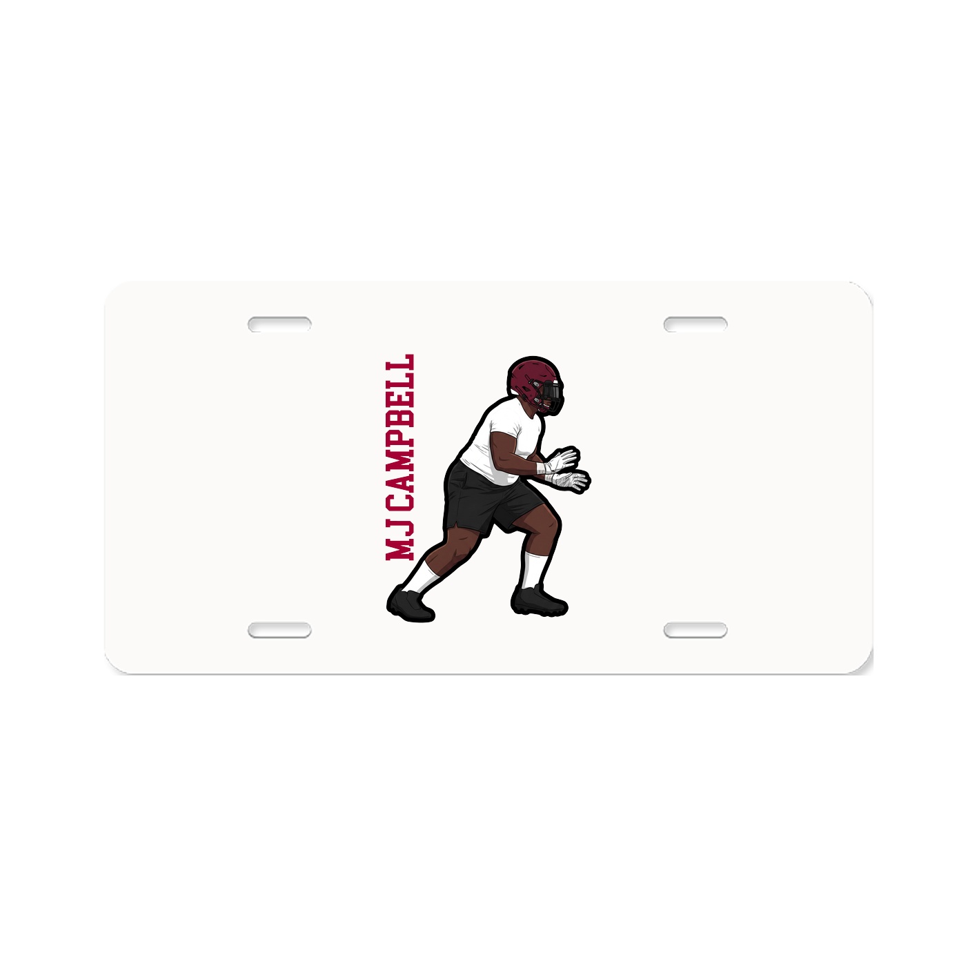 License Plate — Name Vertical in Classic