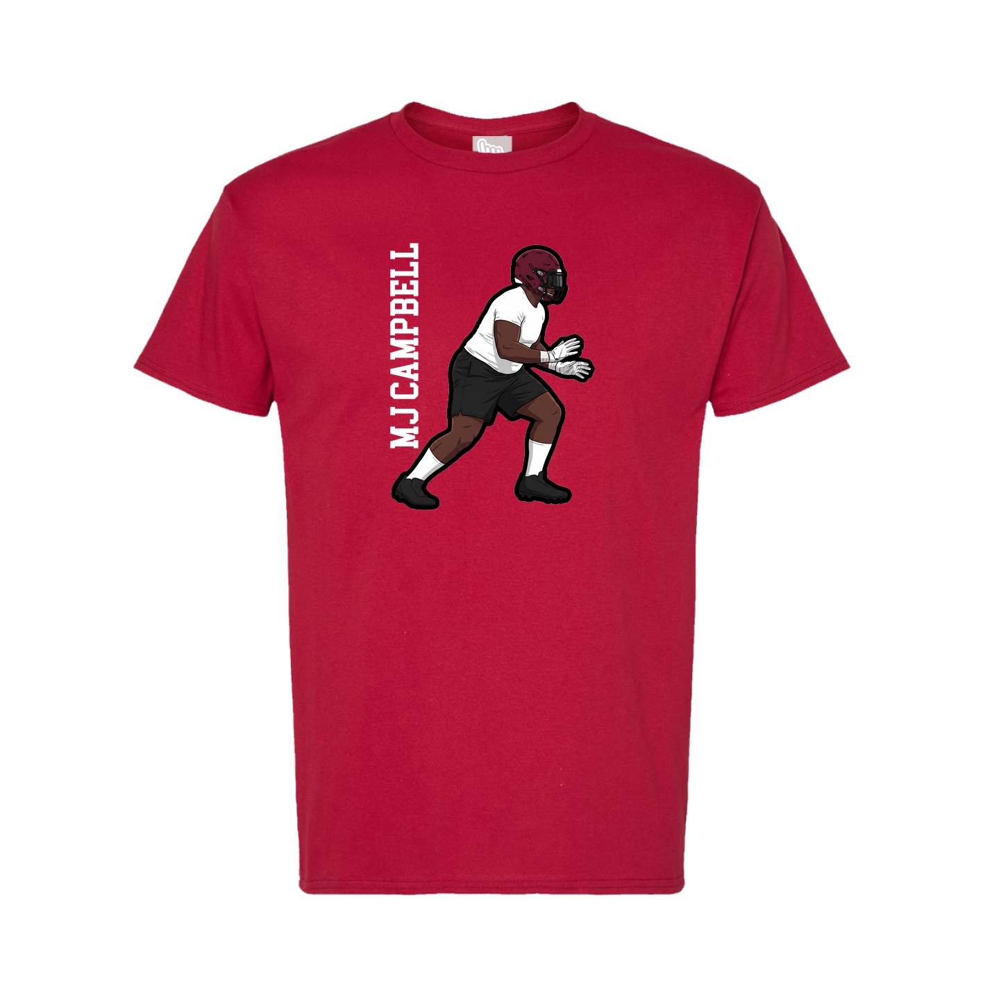 Tee — Name Vertical in Crimson
