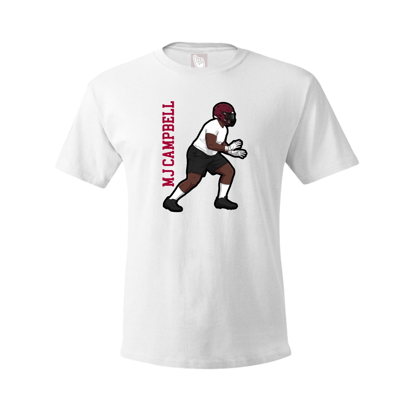 Youth Tee — Name Vertical in White