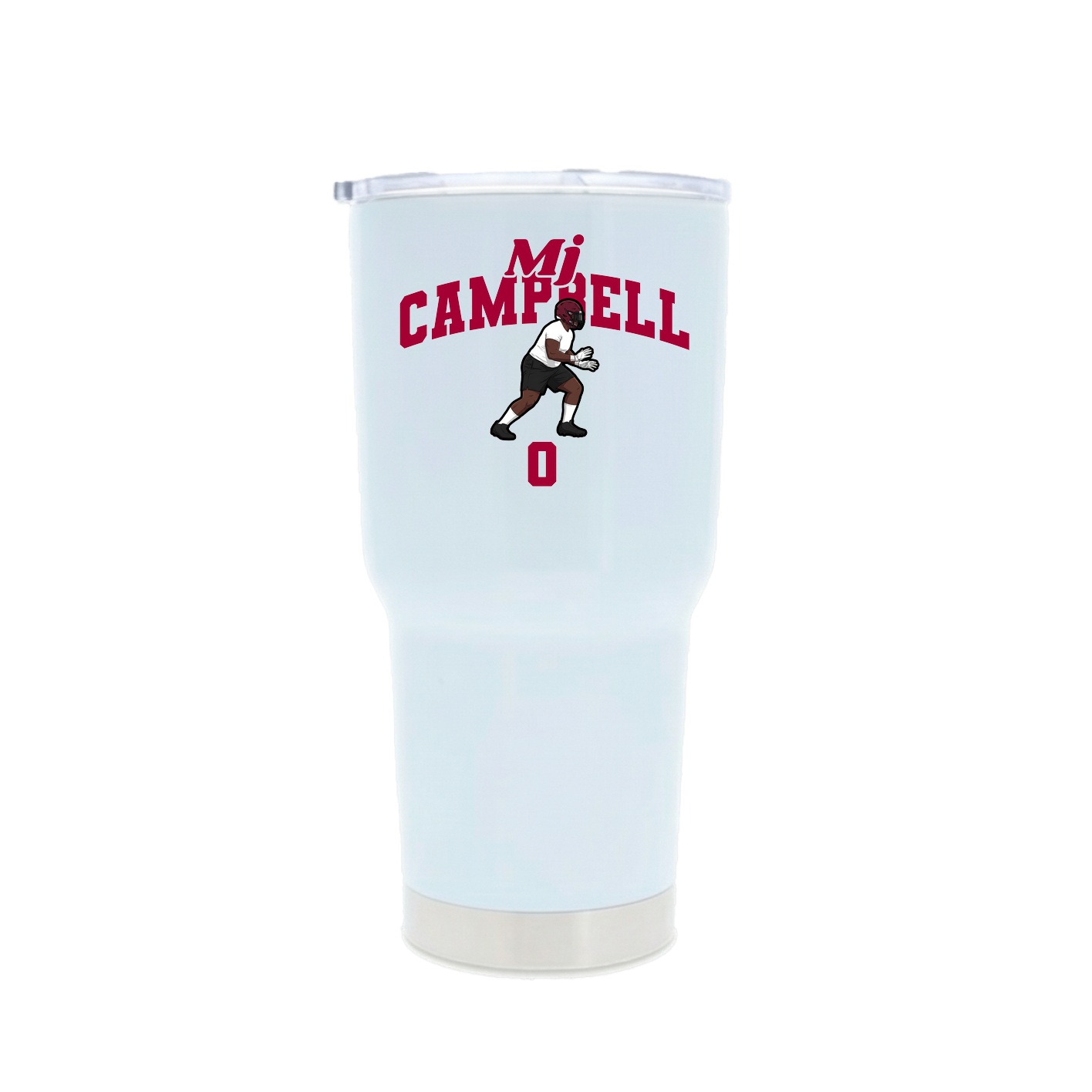 30oz Stainless Steel Tumbler — Signature Arch in White
