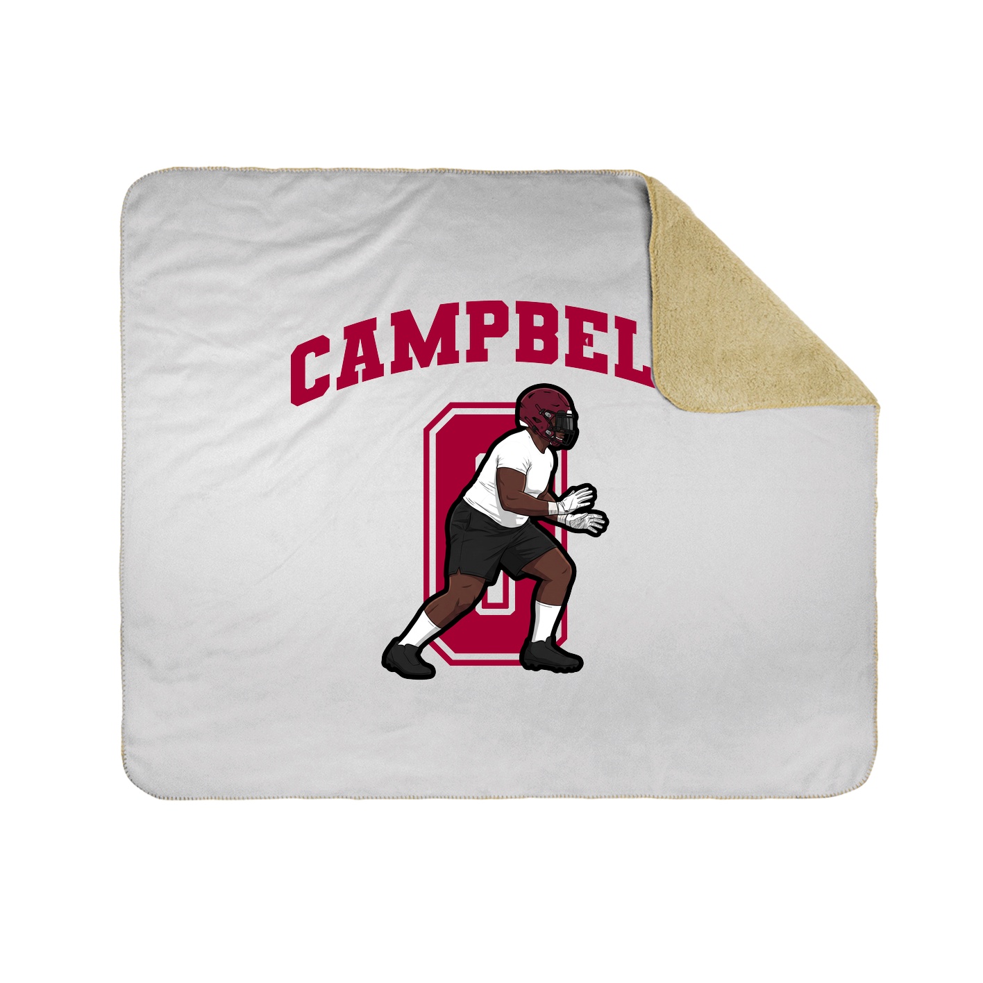 Throw Blanket — Number in White