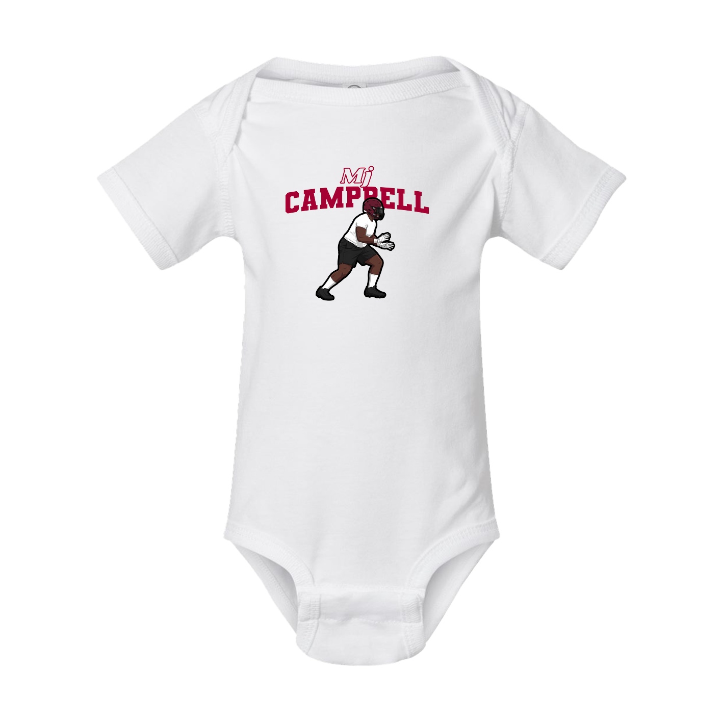 Baby Onesie — Name Arch in White
