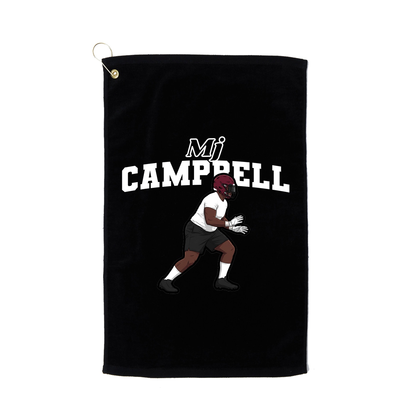 Golf Towel — Name Arch in Black