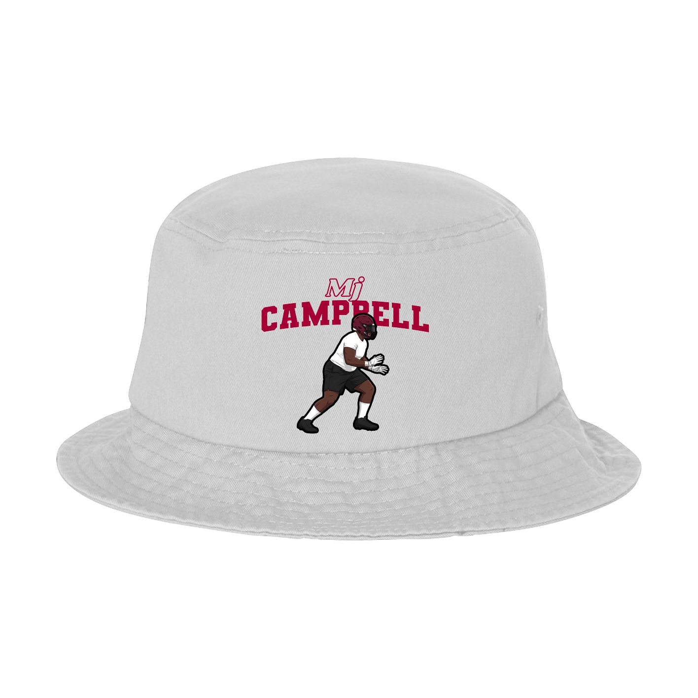 Bucket Cap — Name Arch in White