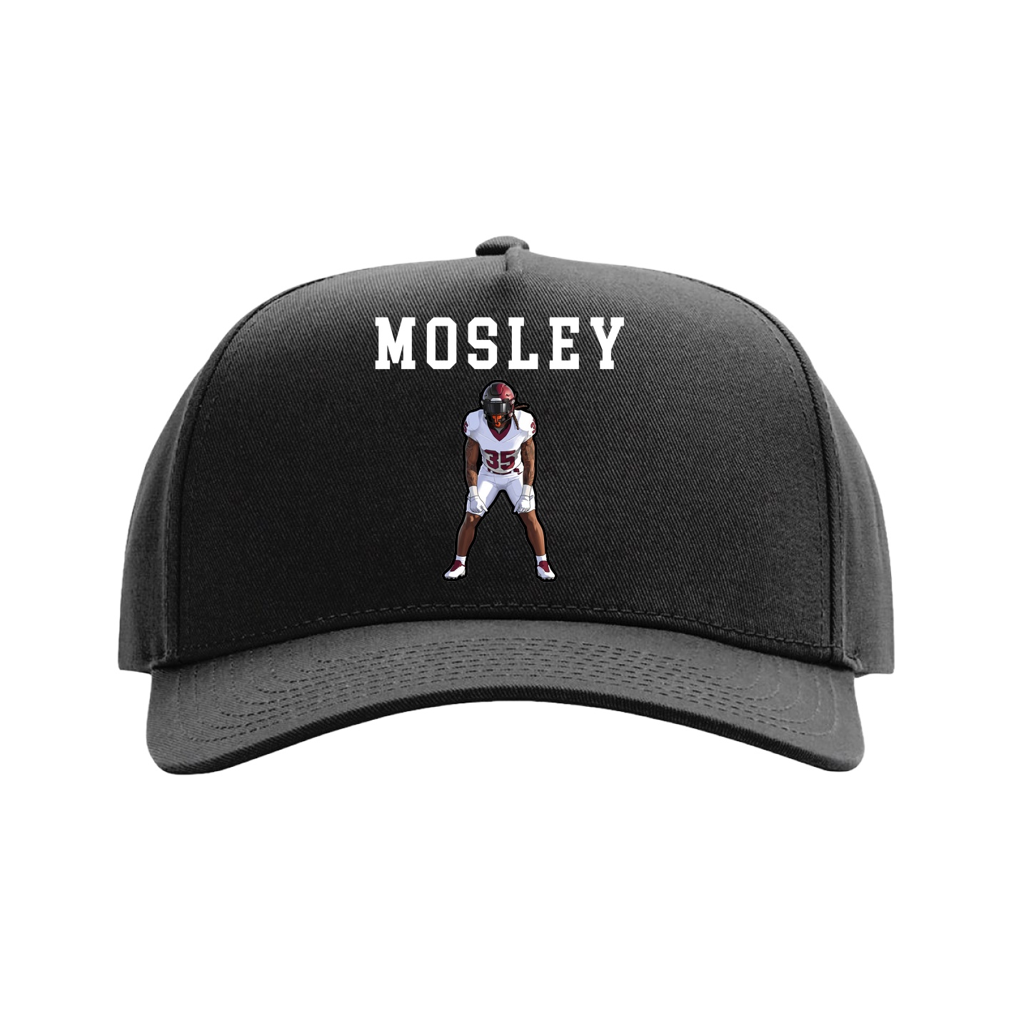 Full Fabric Five-Panel Champ Cap — Shirsey in Black