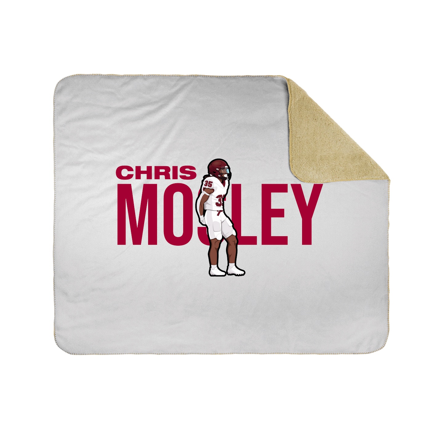 Throw Blanket — Player Name in White