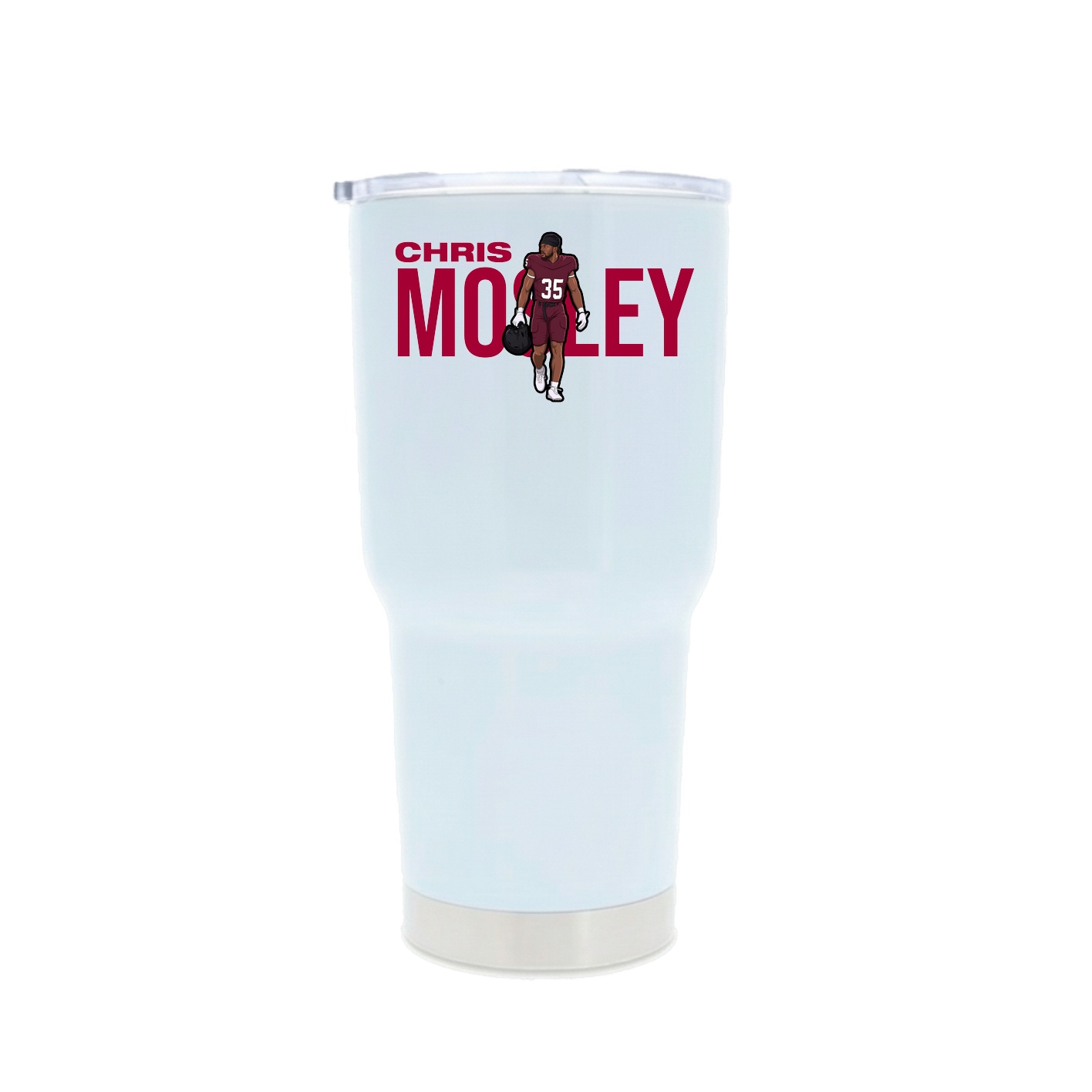 30oz Stainless Steel Tumbler — Player Name in White