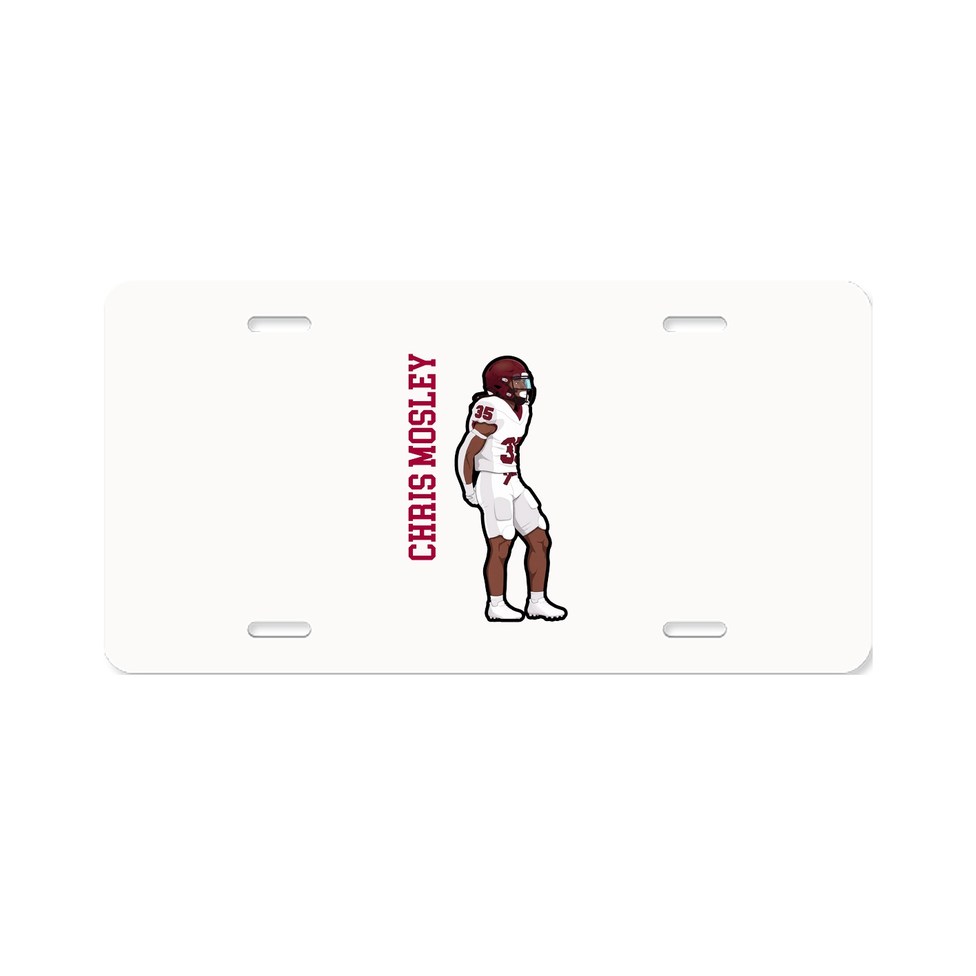 License Plate — Name Vertical in Classic