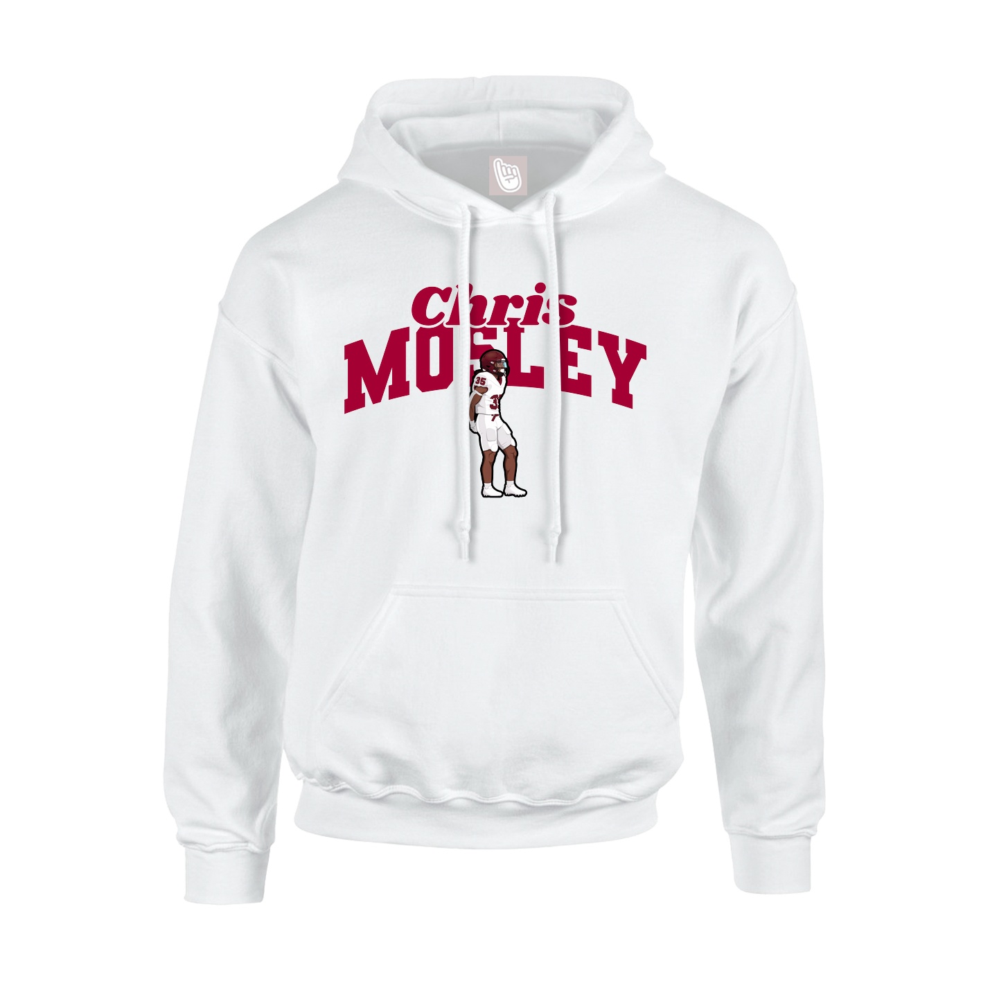 Youth Hoodie — Signature Arch in White