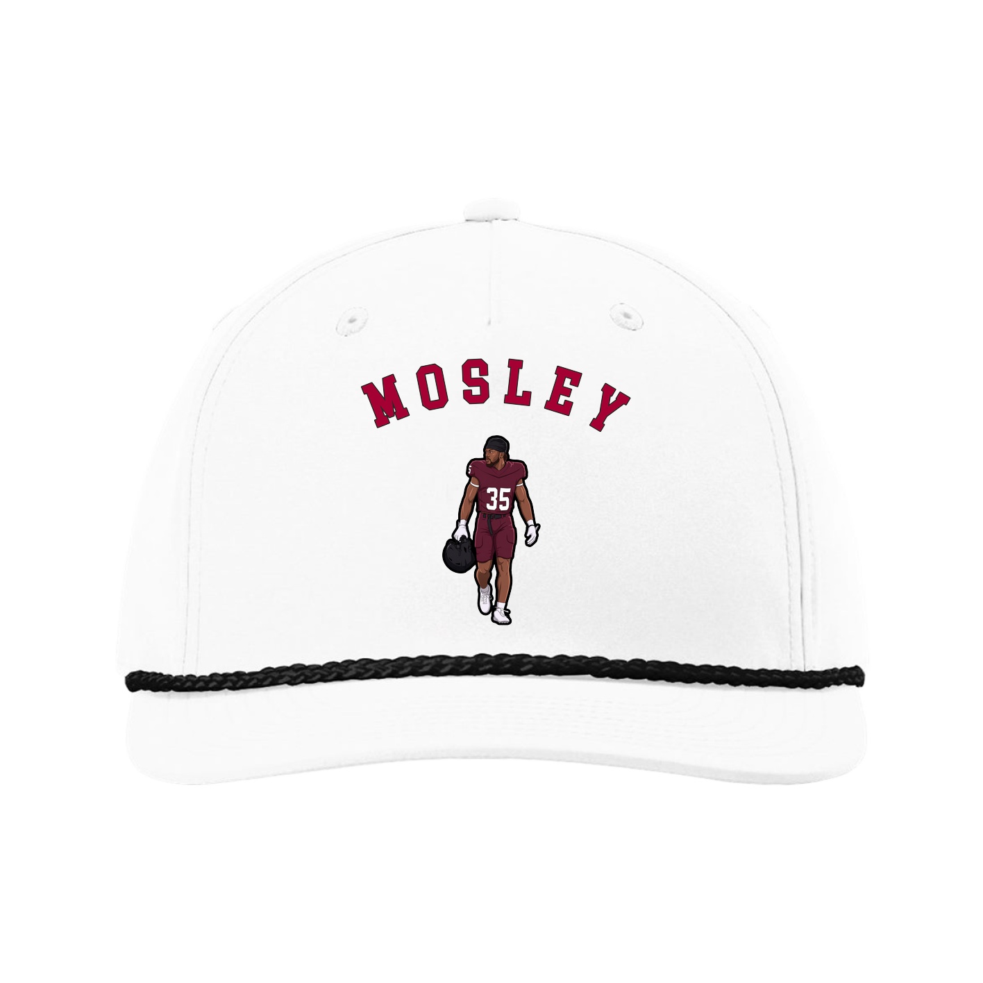 Five-Panel Classic Rope Cap — Shirsey Arch in White