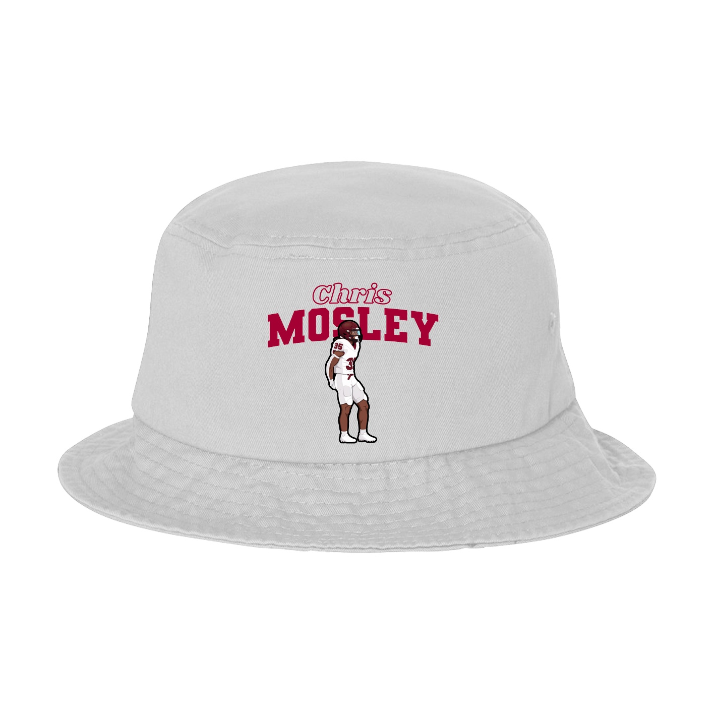 Bucket Cap — Name Arch in White