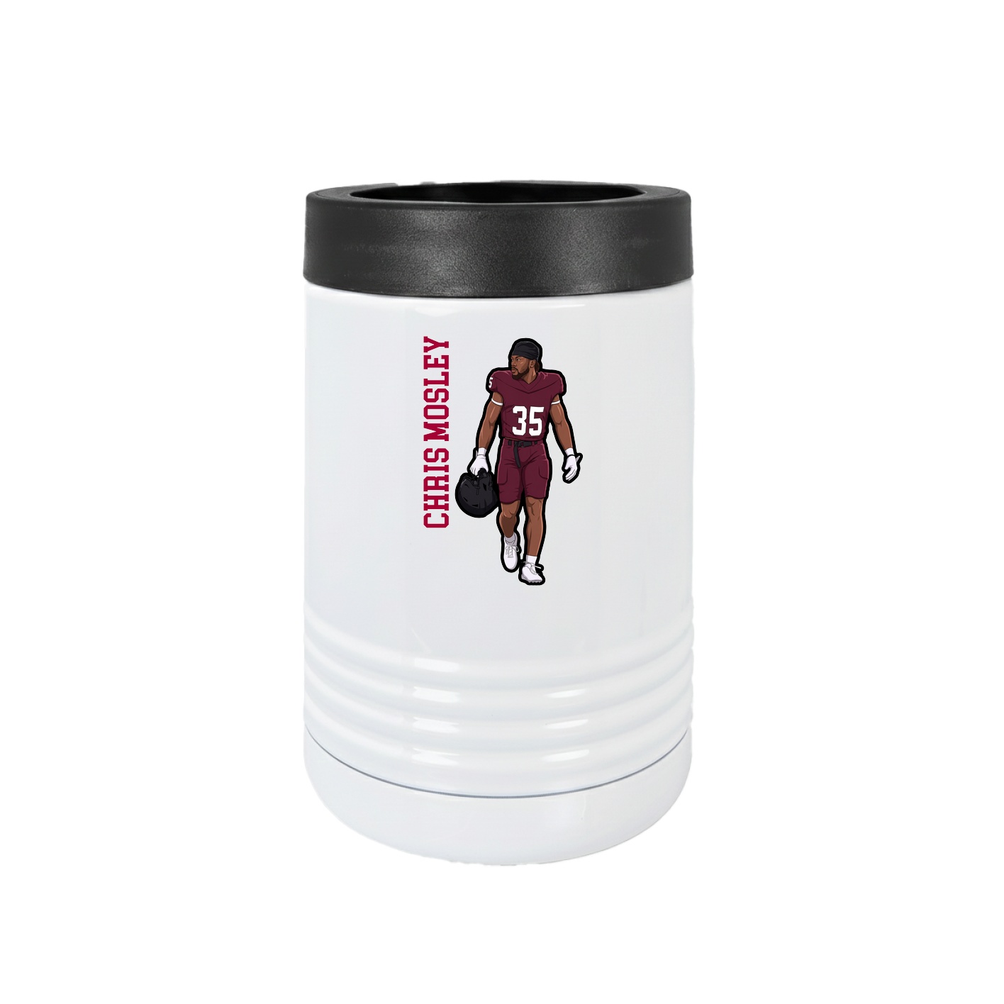 Beverage Holder — Name Vertical in White