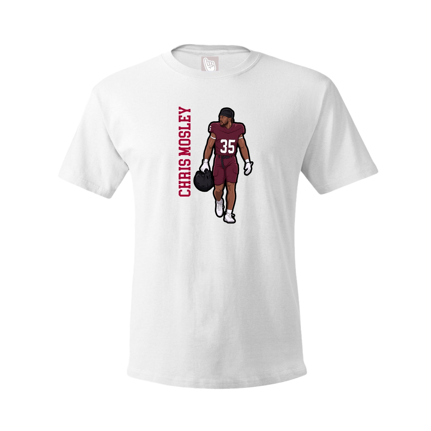 Tee — Name Vertical in White