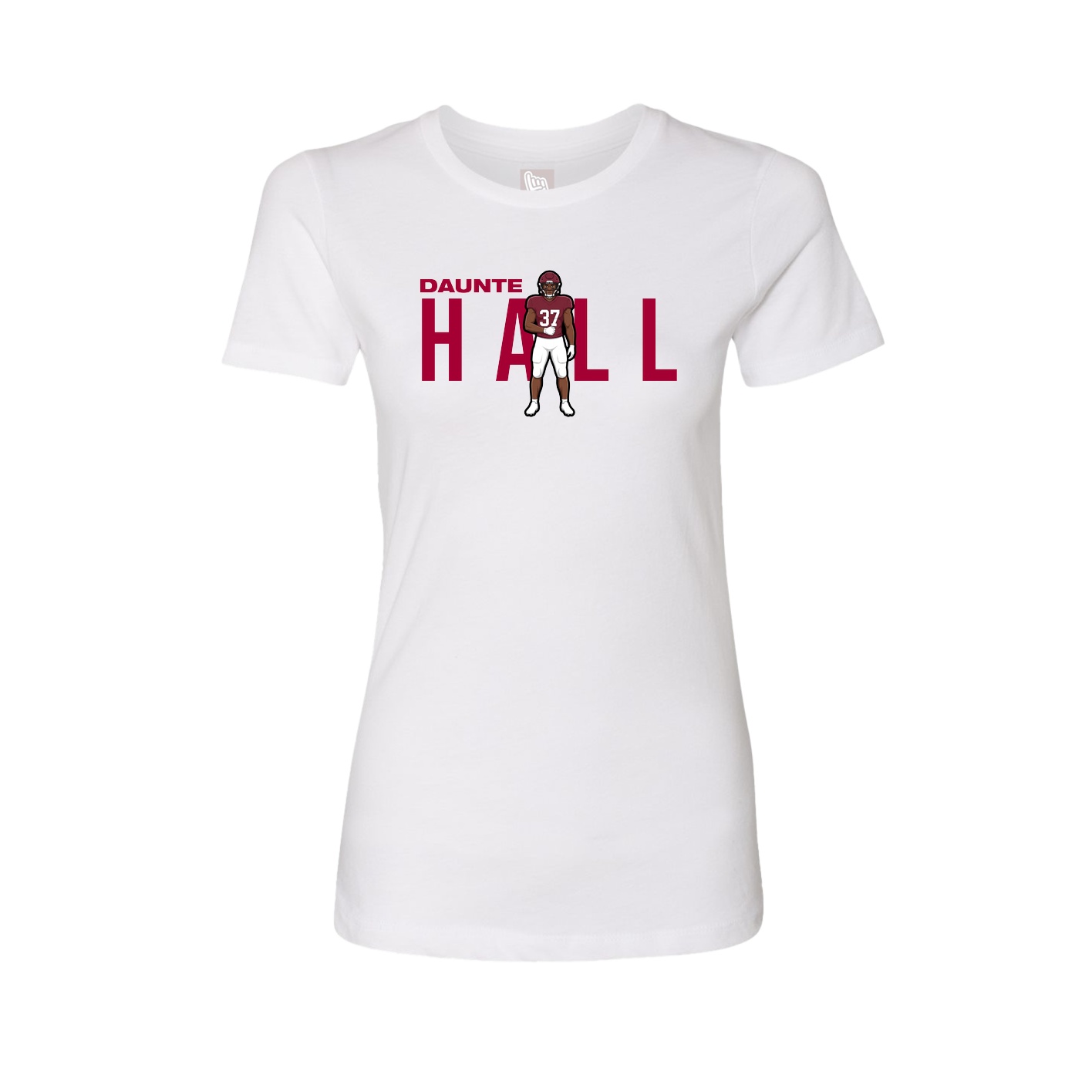 Fitted Women's Tee — Player Name in White