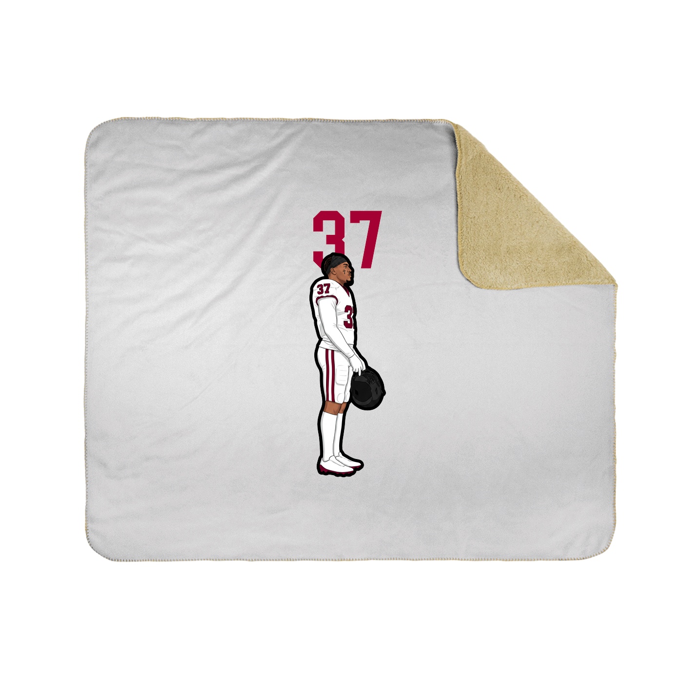 Throw Blanket — Number Top in White