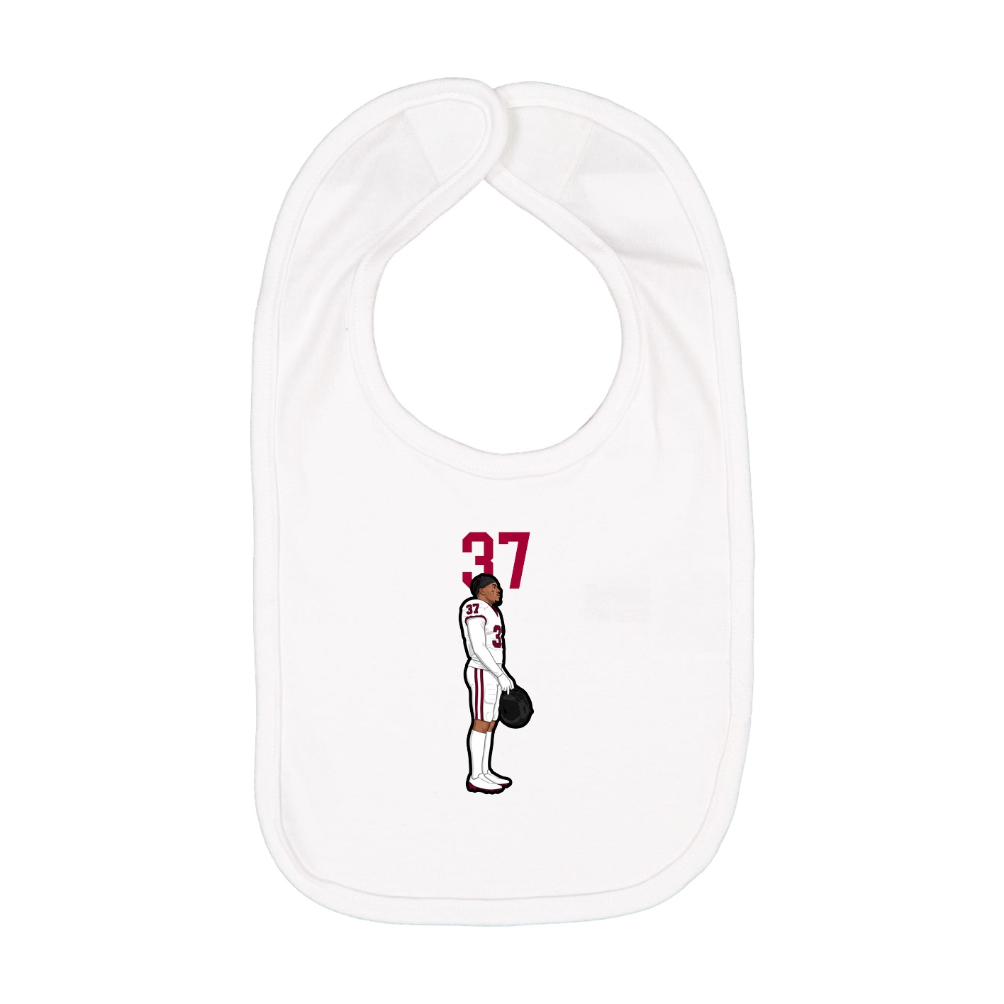 Infant Bib — Number Top in White