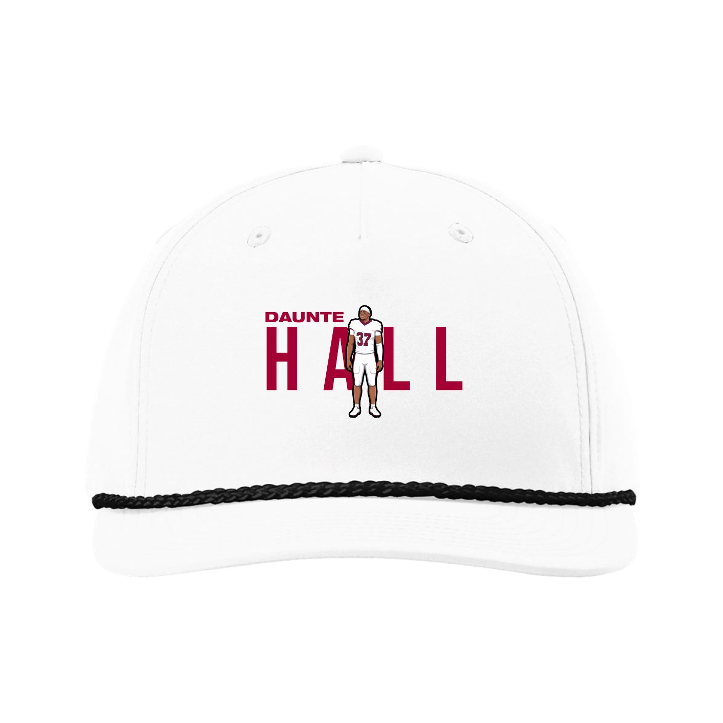 Five-Panel Classic Rope Cap — Player Name in White