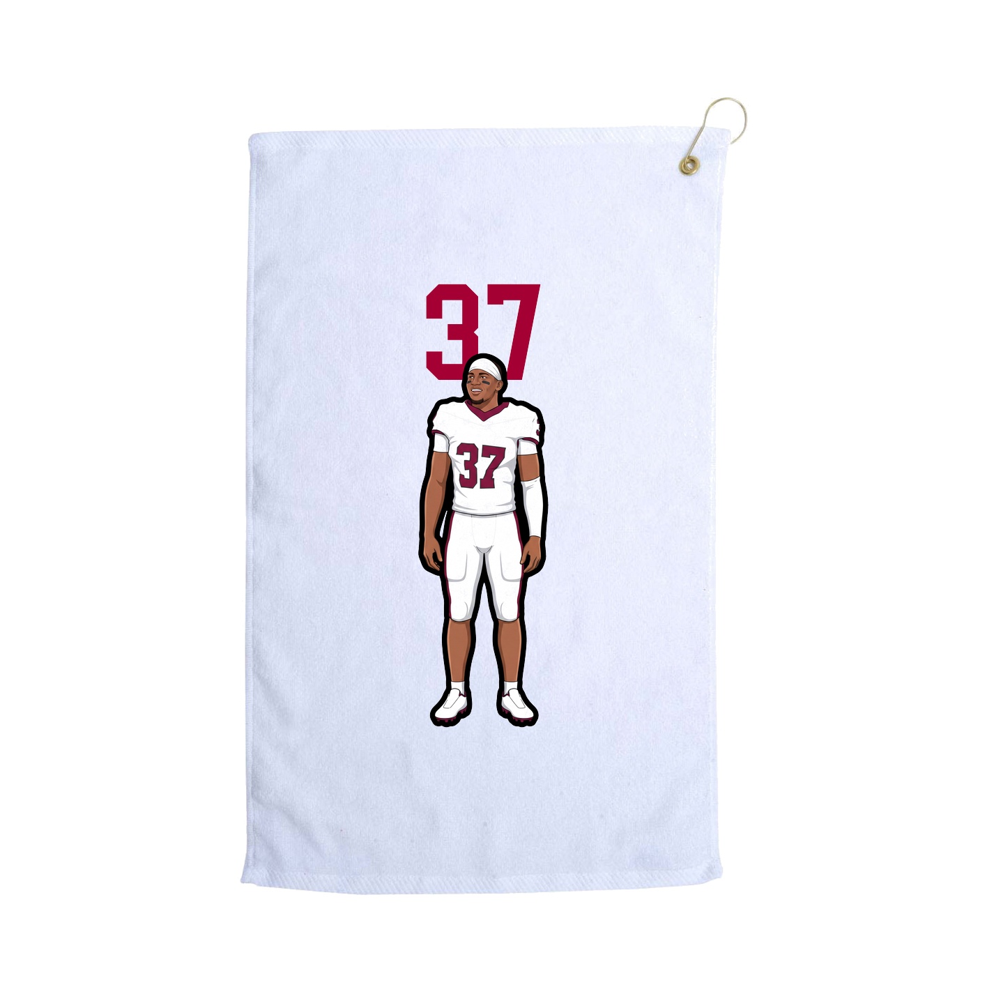 Golf Towel — Number Top in White