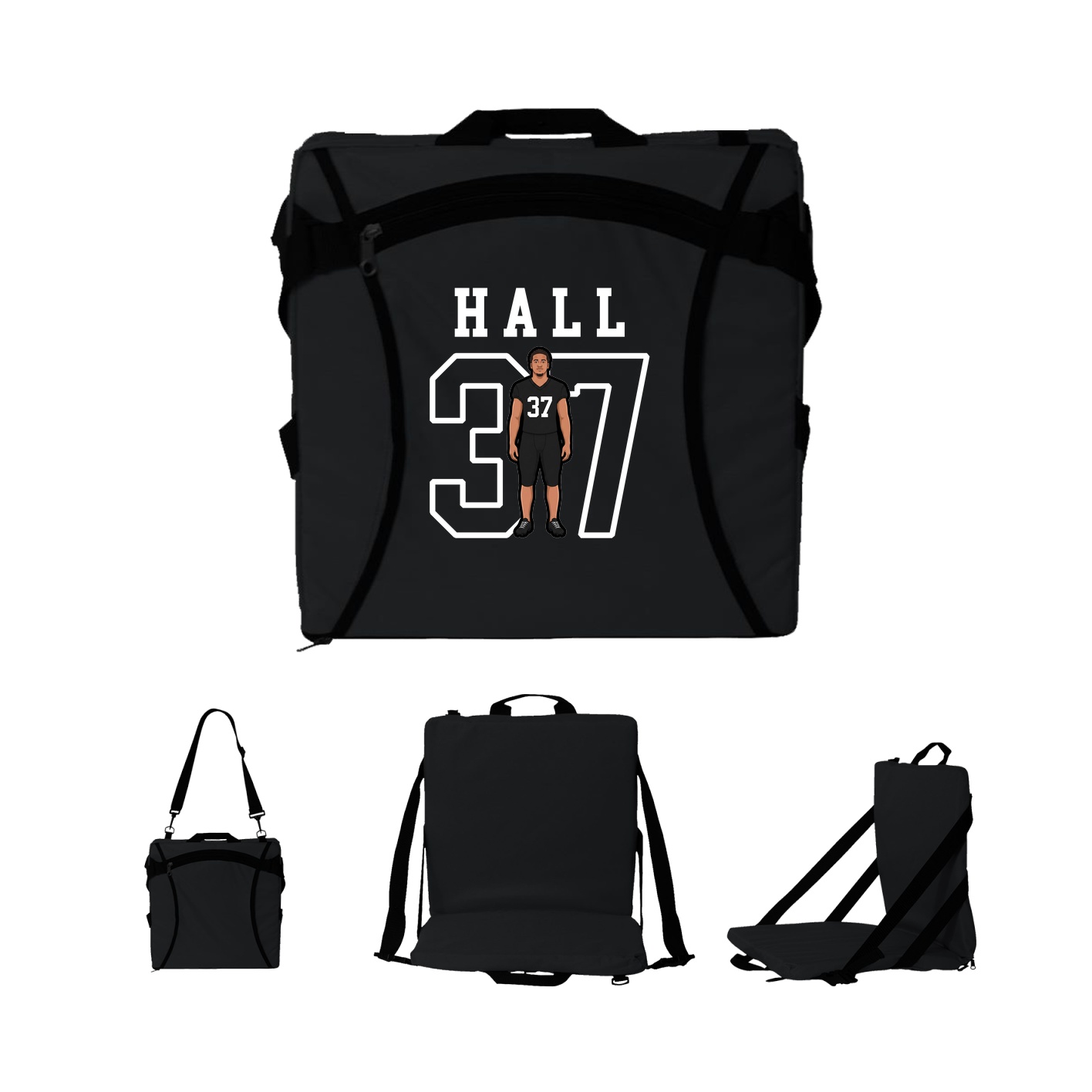 Folding Stadium Seat — Shirsey in Black