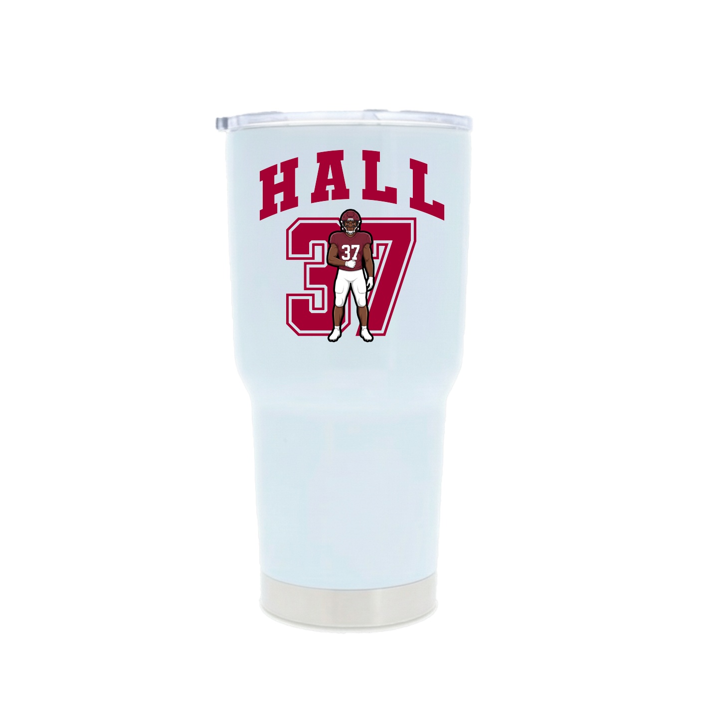 30oz Stainless Steel Tumbler — Number in White