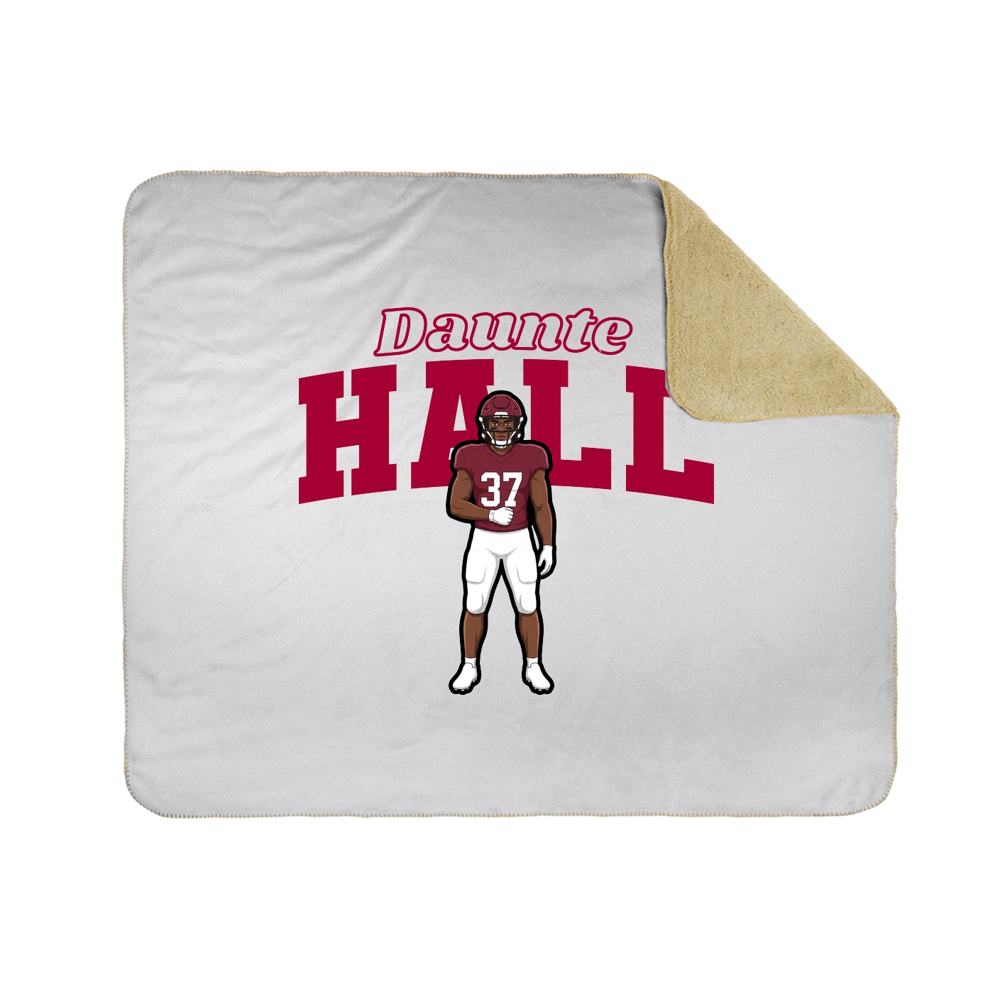 Throw Blanket — Name Arch in White