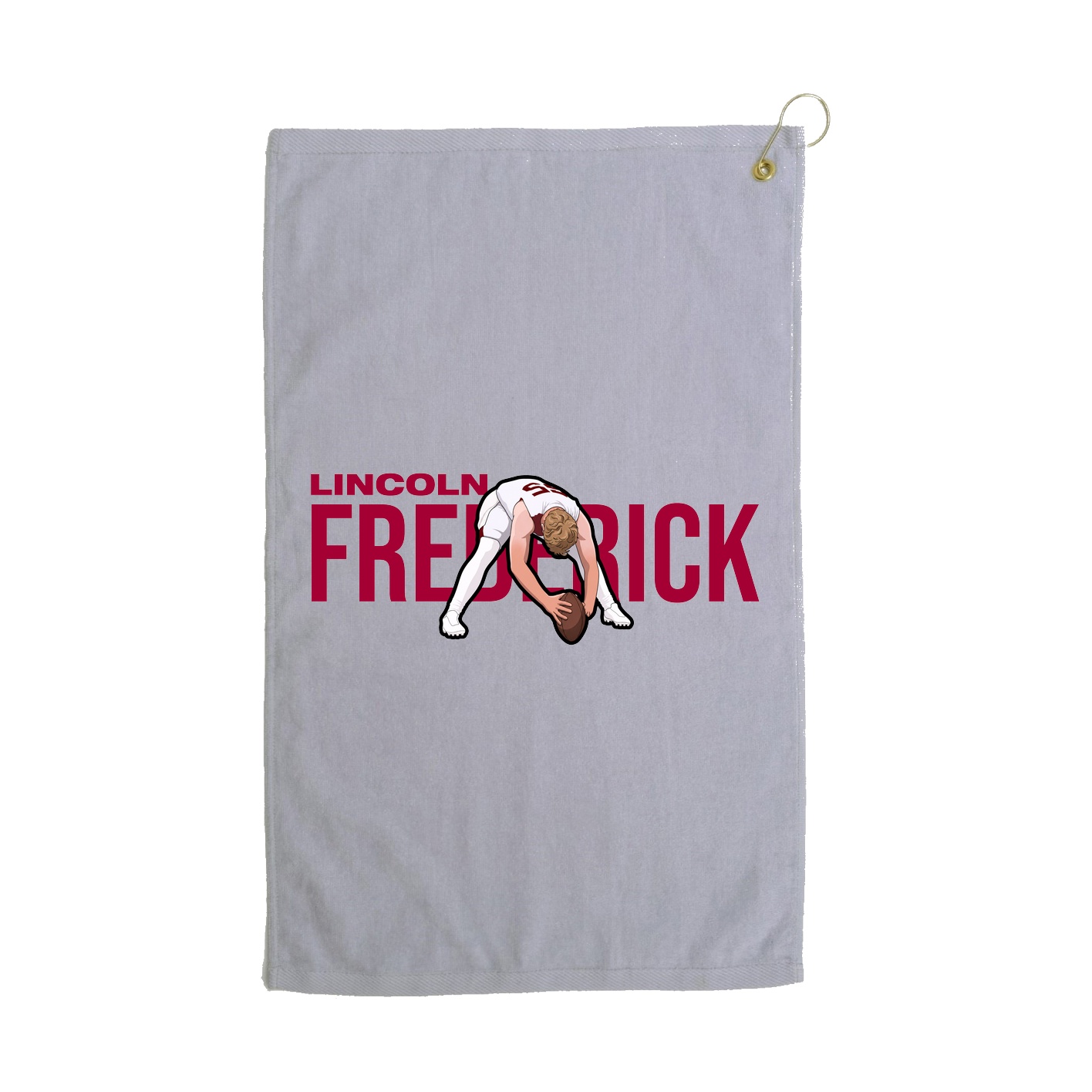 Golf Towel — Player Name in Grey