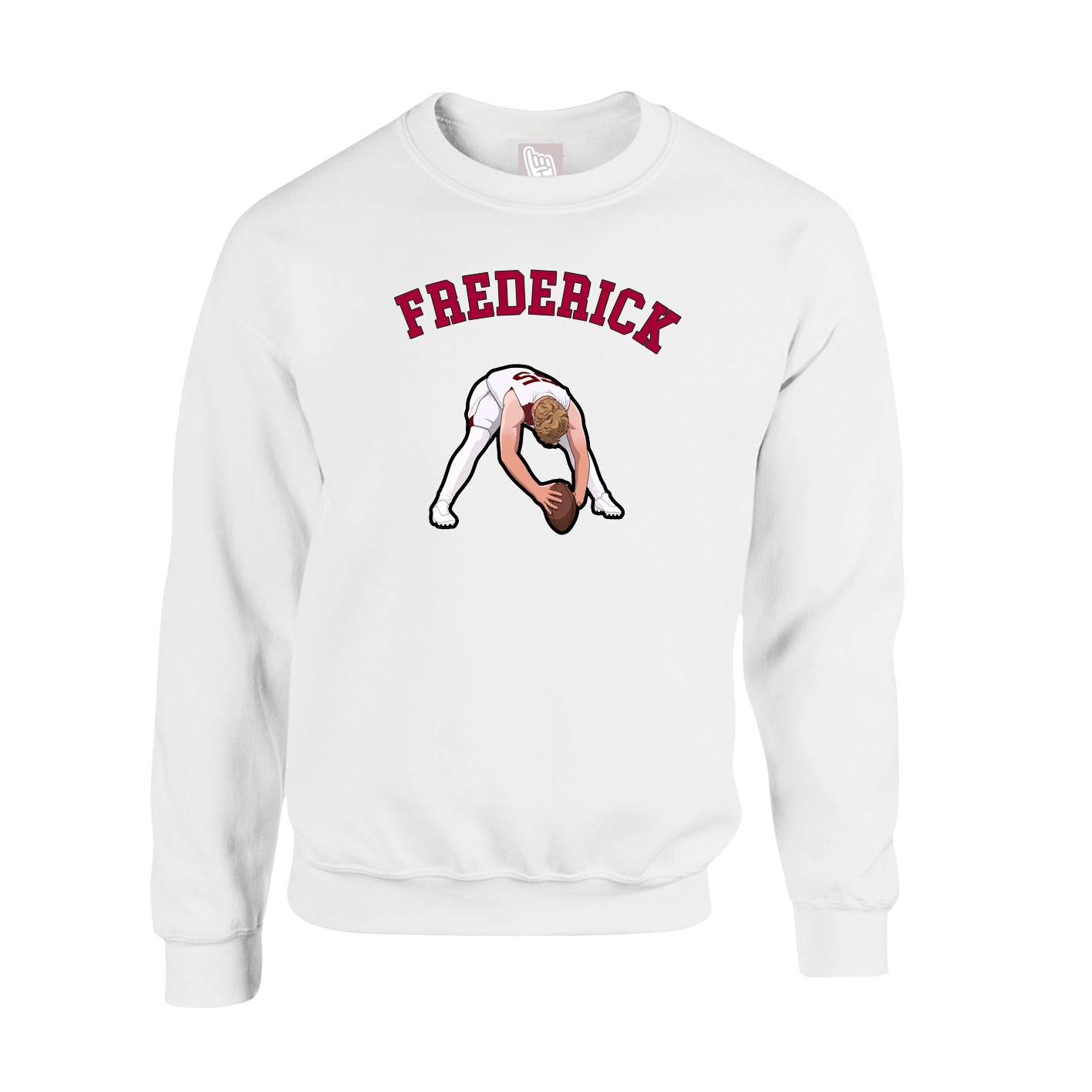 Fleece Crew — Shirsey Arch in White