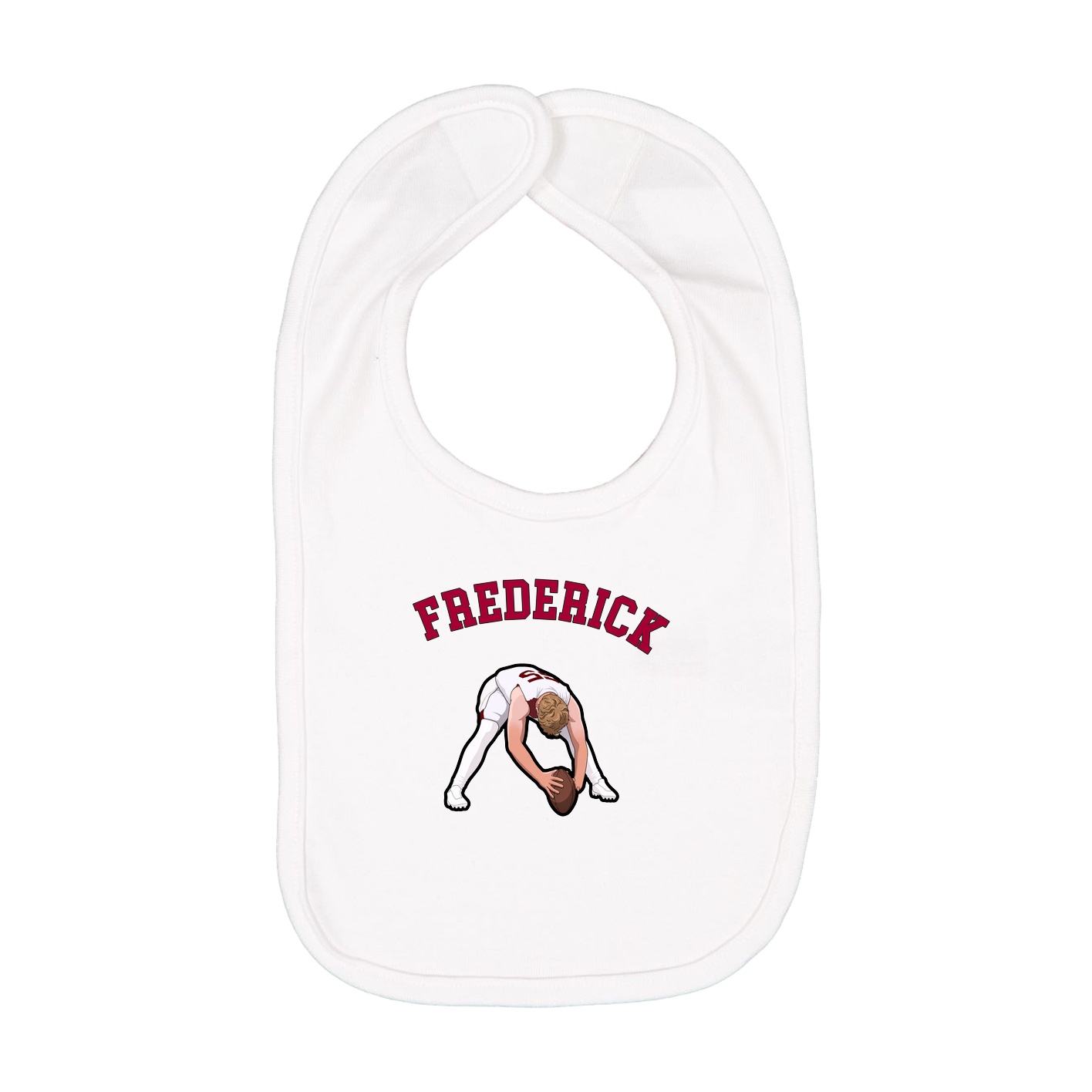 Infant Bib — Shirsey Arch in White