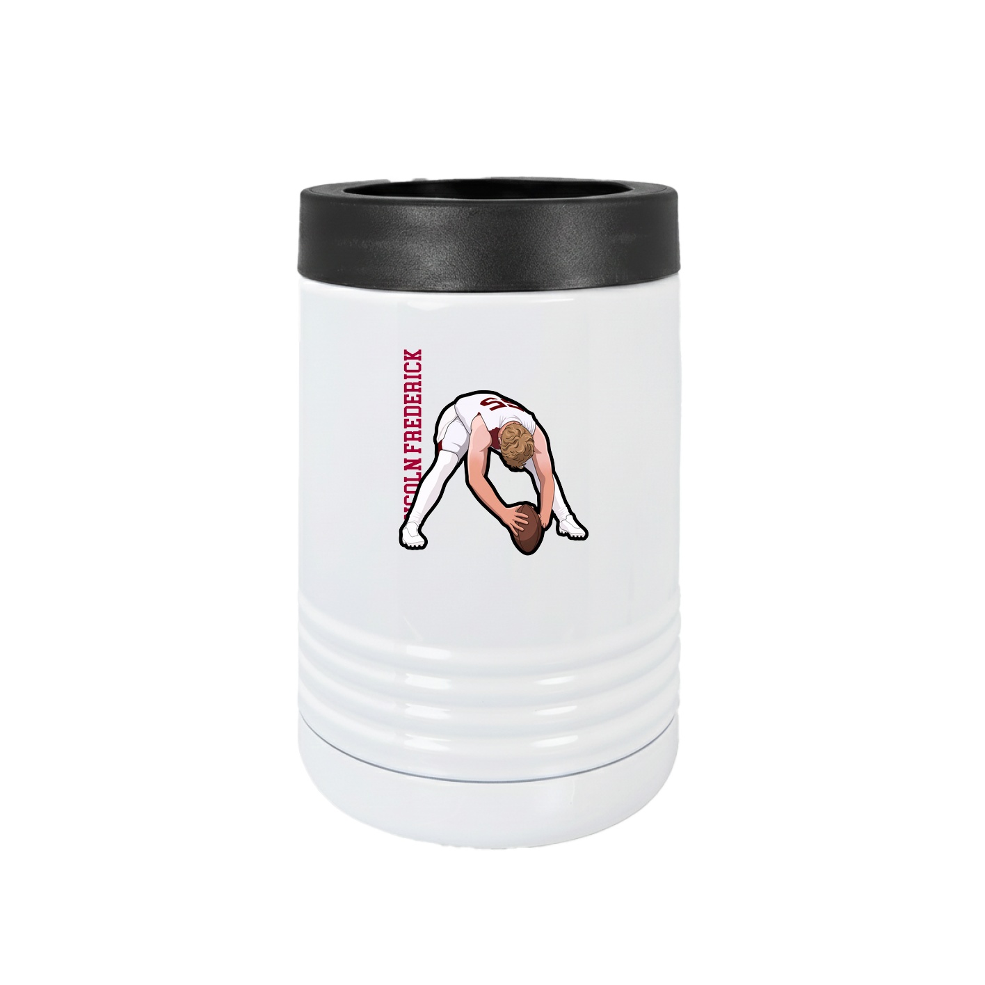 Beverage Holder — Name Vertical in White