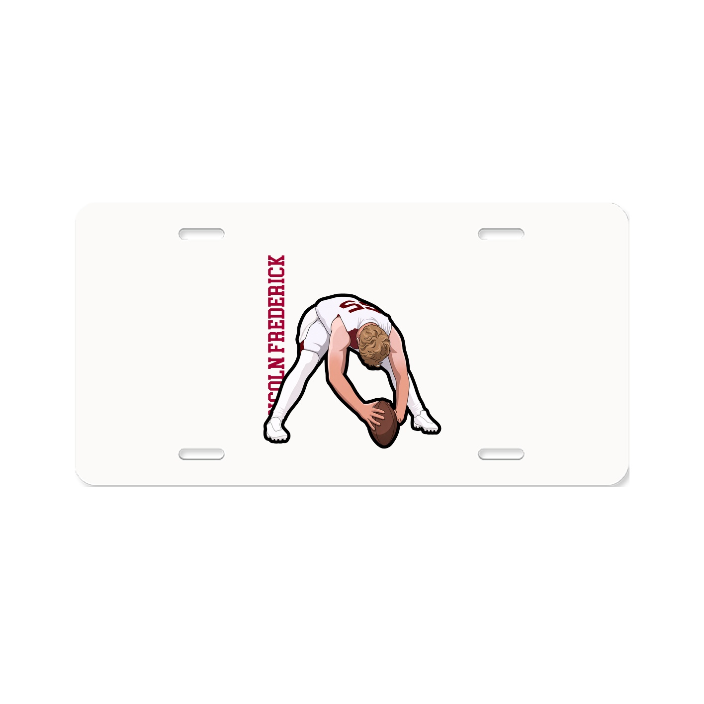 License Plate — Name Vertical in Classic