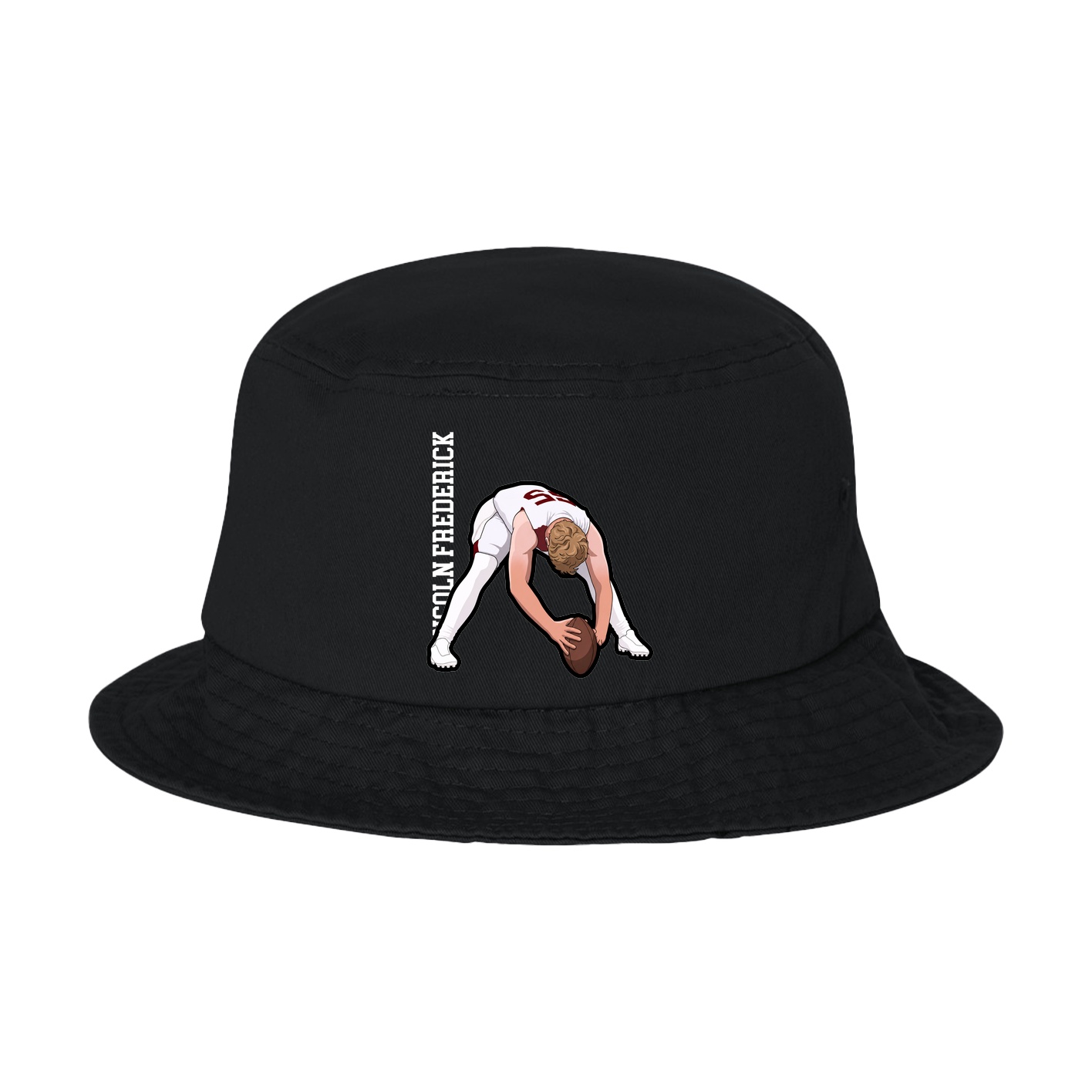 Bucket Cap — Name Vertical in Black