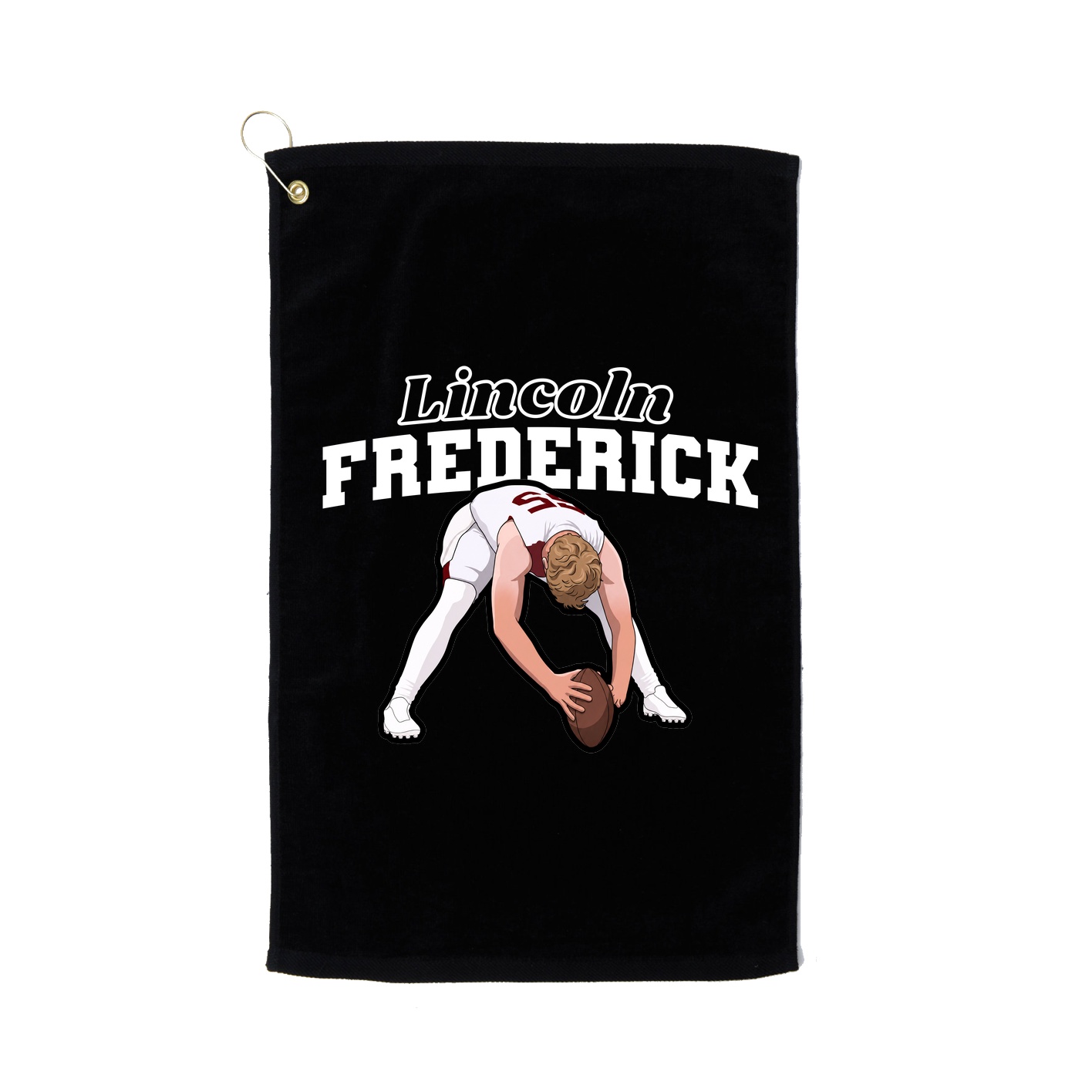 Golf Towel — Name Arch in Black