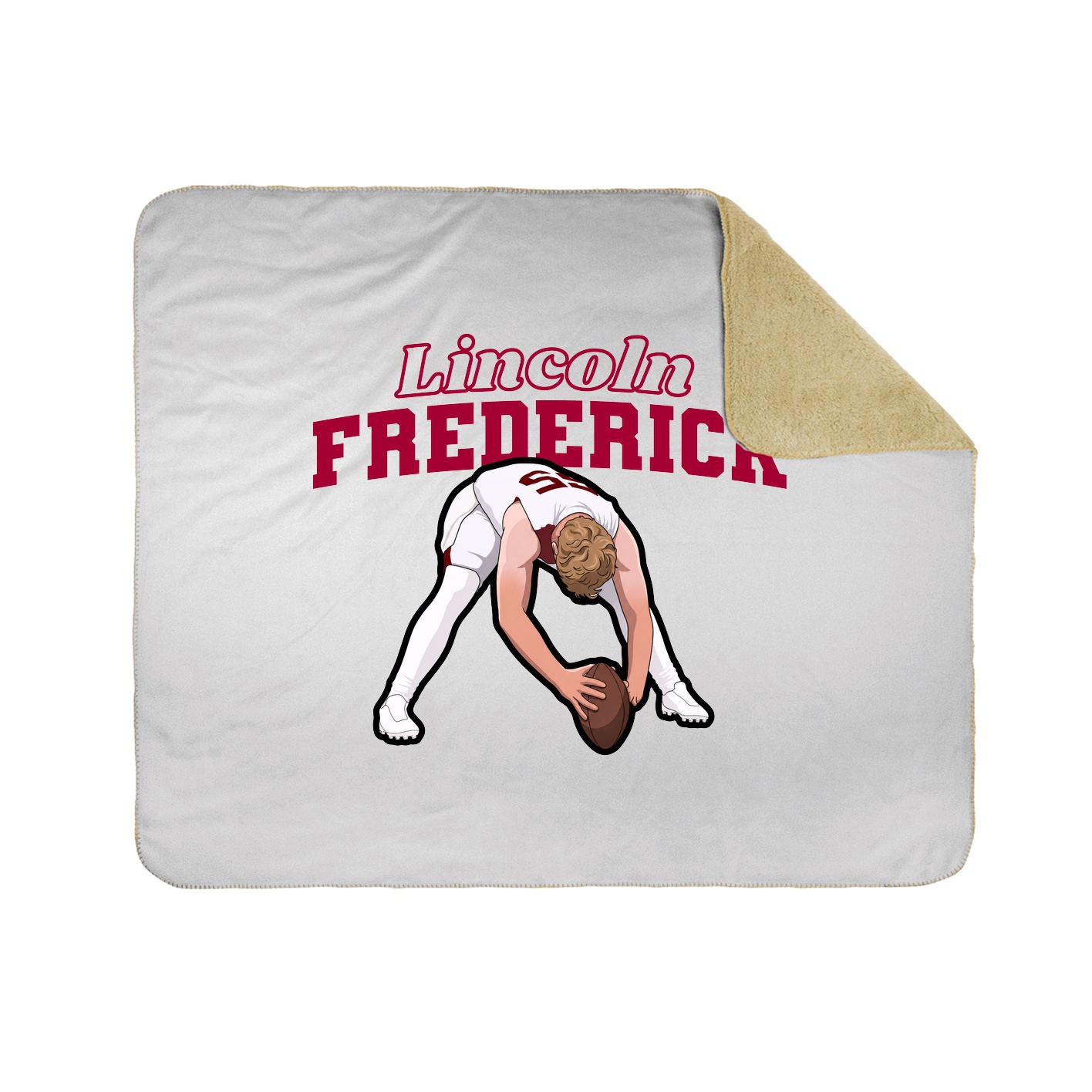 Throw Blanket — Name Arch in White