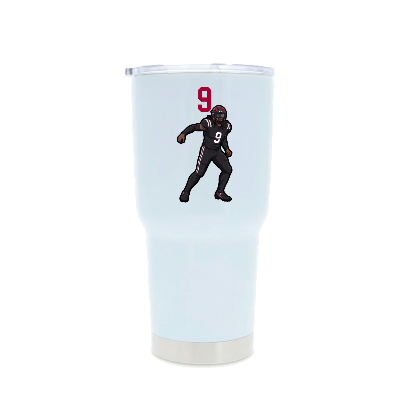 30oz Stainless Steel Tumbler — Number Top in White