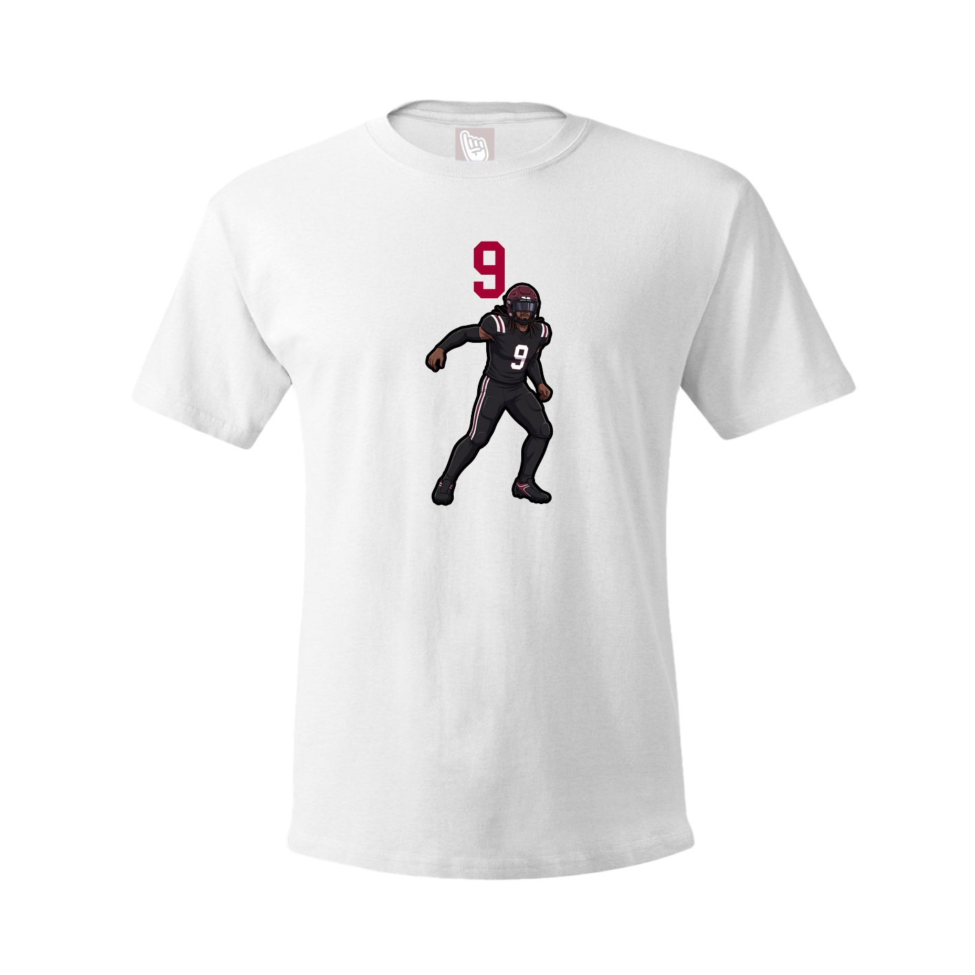 Youth Tee — Number Top in White