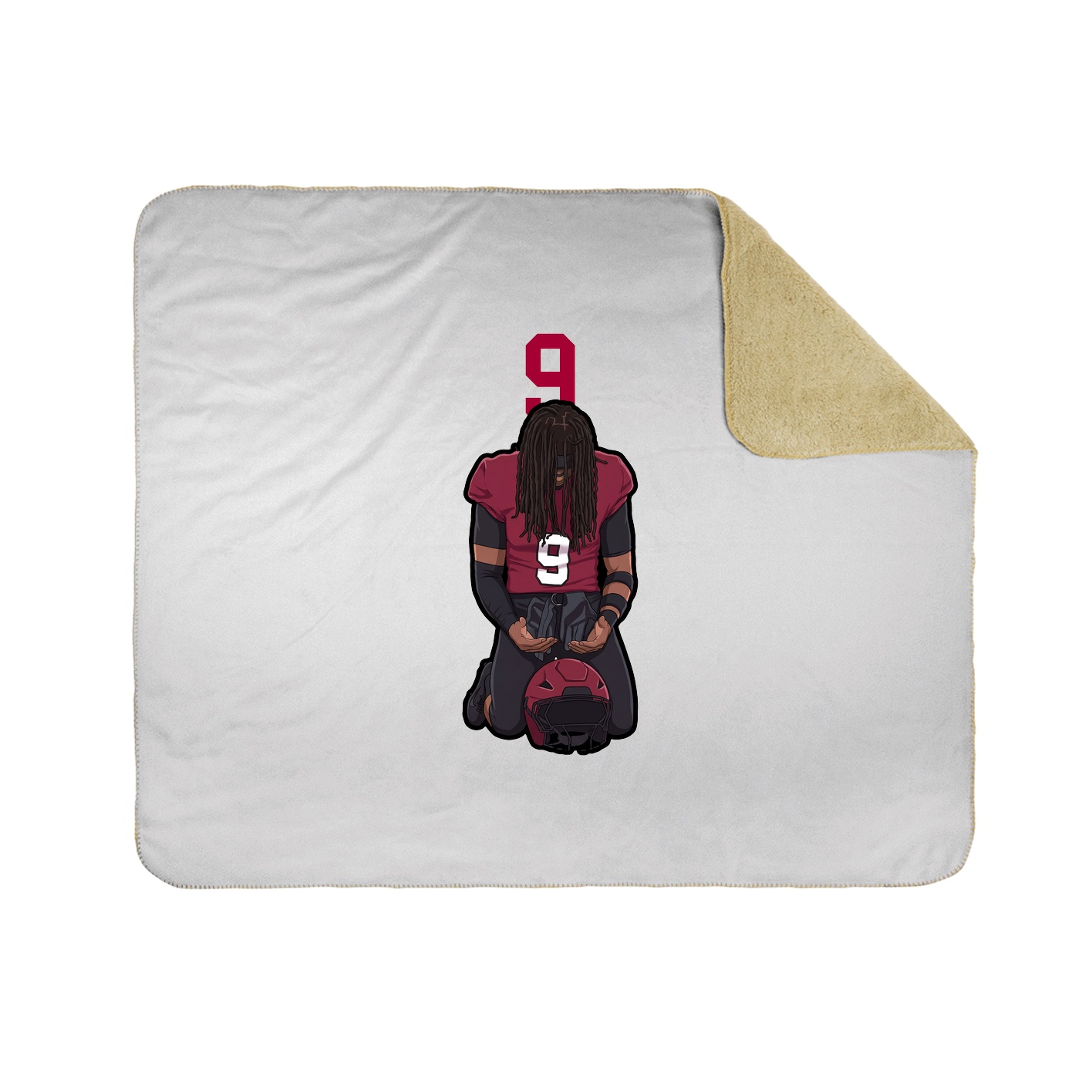 Throw Blanket — Number Top in White