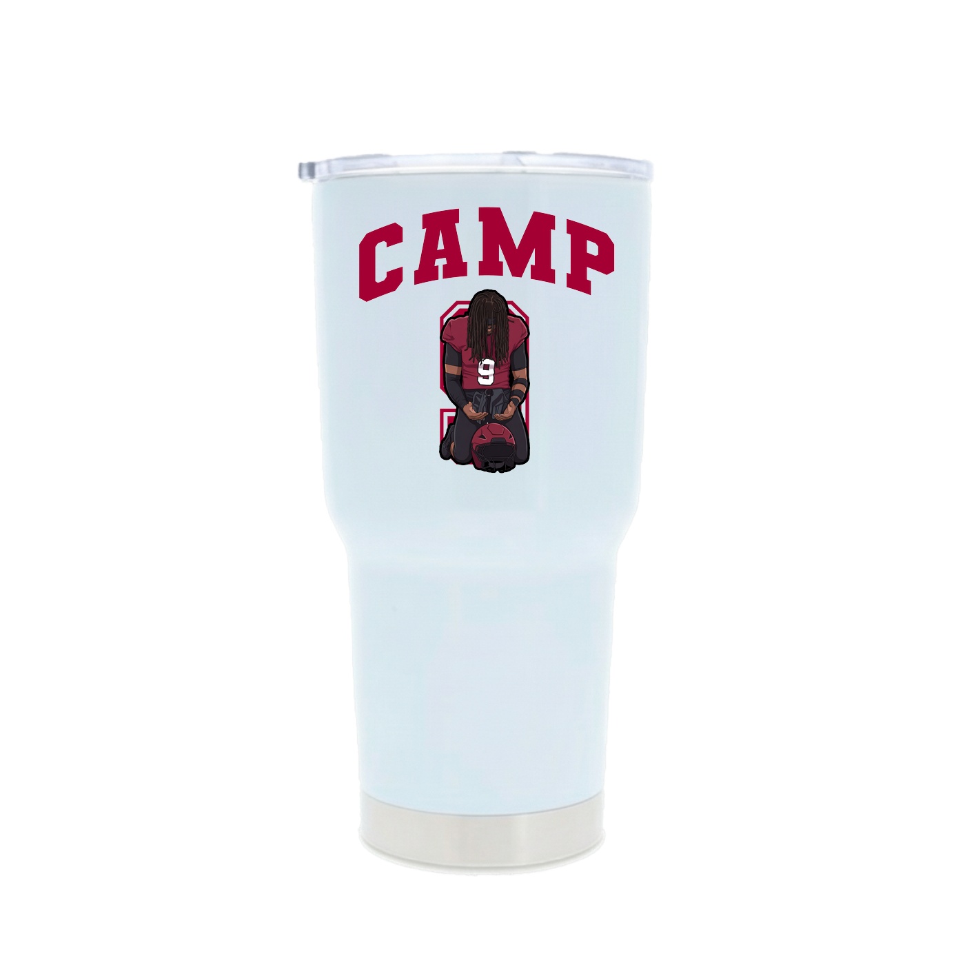 30oz Stainless Steel Tumbler — Number in White
