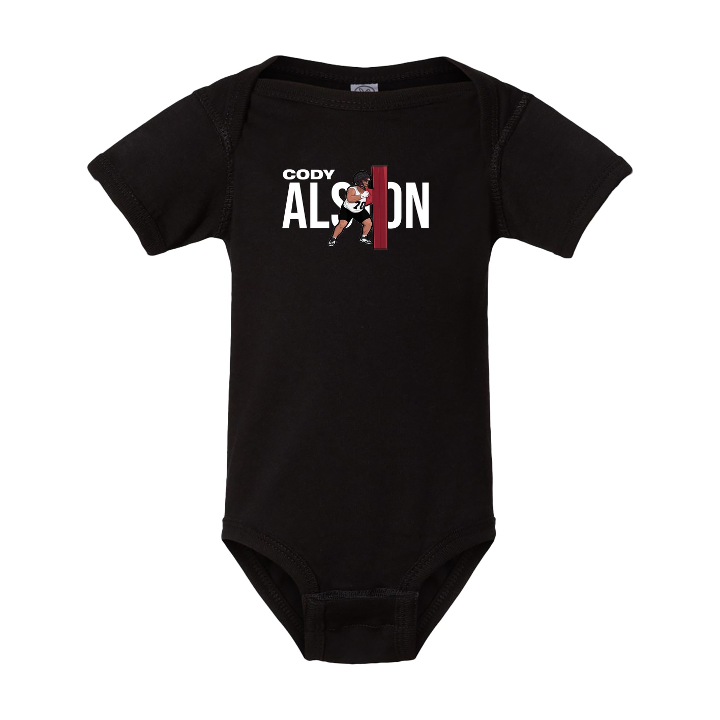 Baby Onesie — Player Name in Black