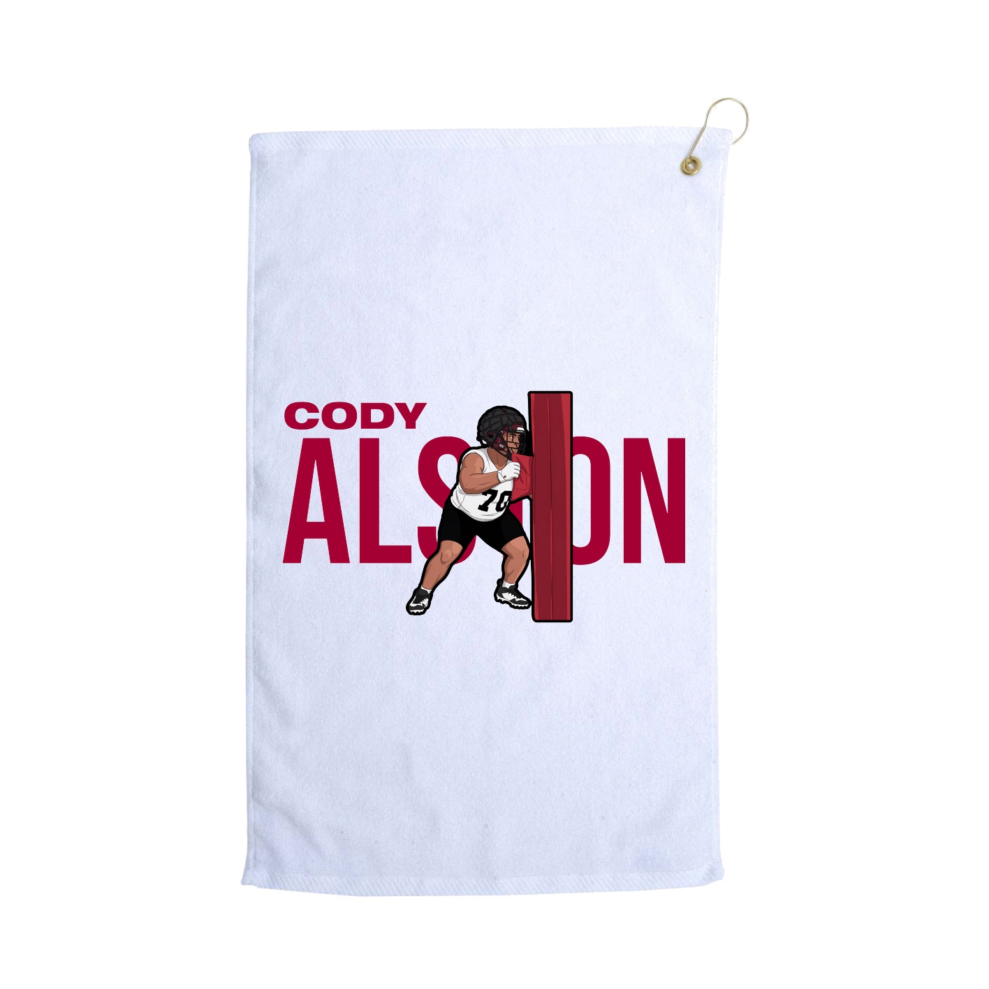 Golf Towel — Player Name in White