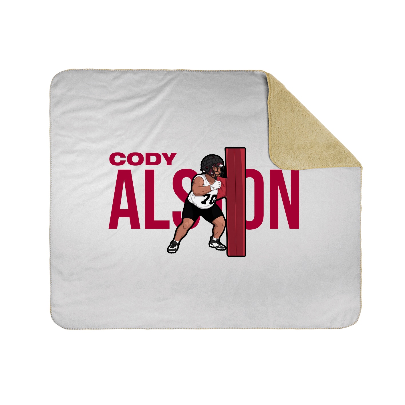Throw Blanket — Player Name in White